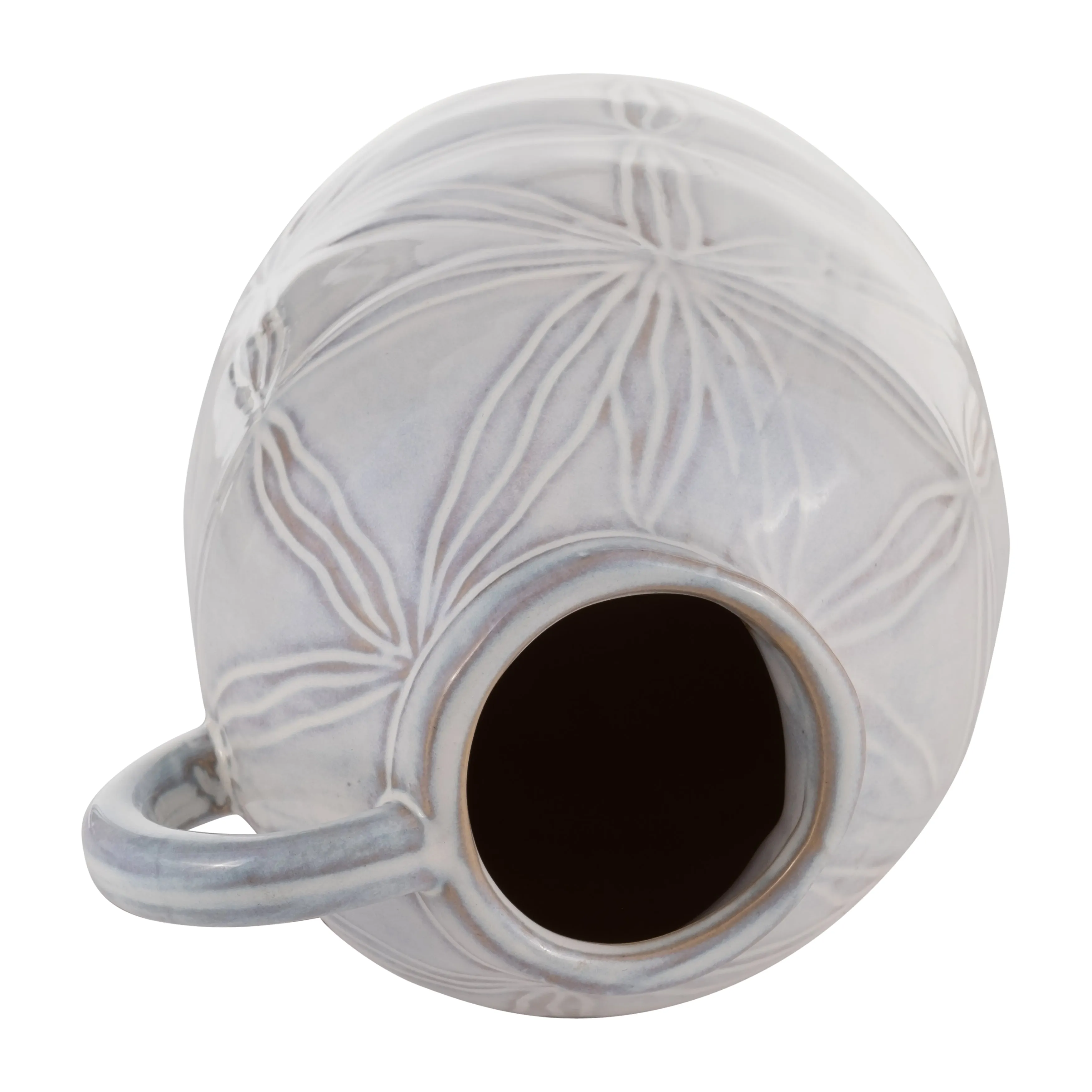 CER, 8" TRIBAL PITCHER, IVORY