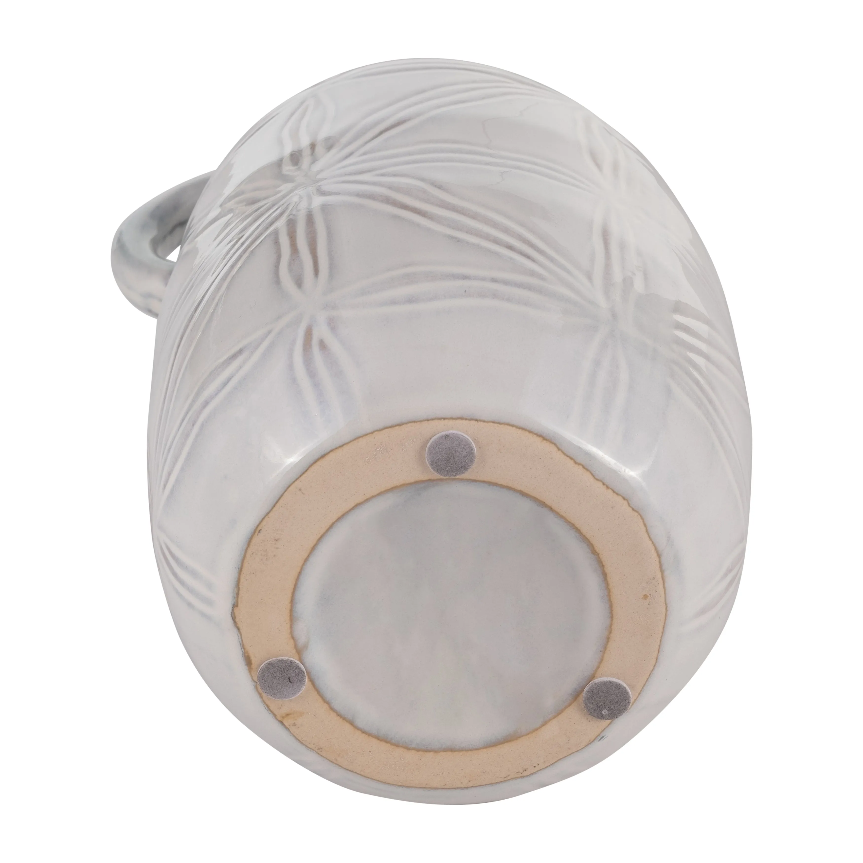 CER, 8" TRIBAL PITCHER, IVORY