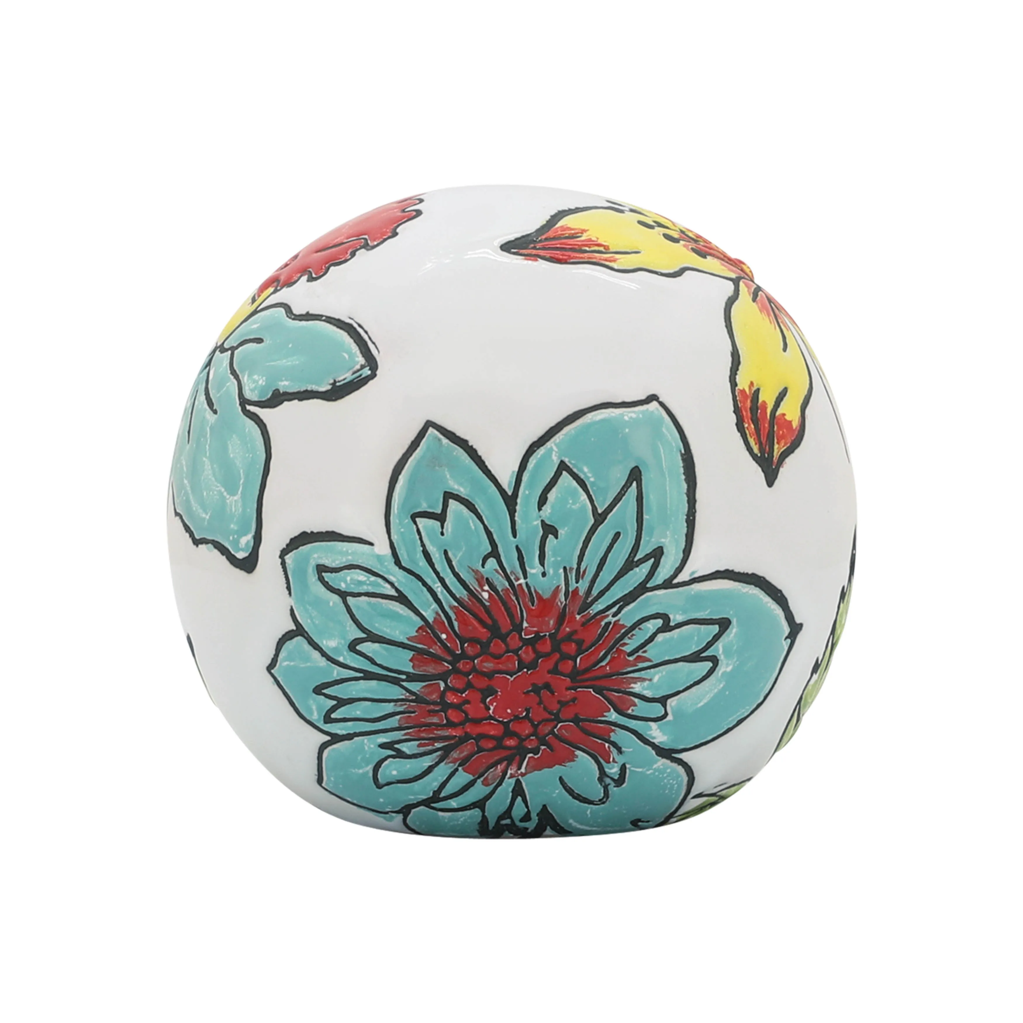 CER, S/3 4/5/6" FLORAL ORB, MULTI
