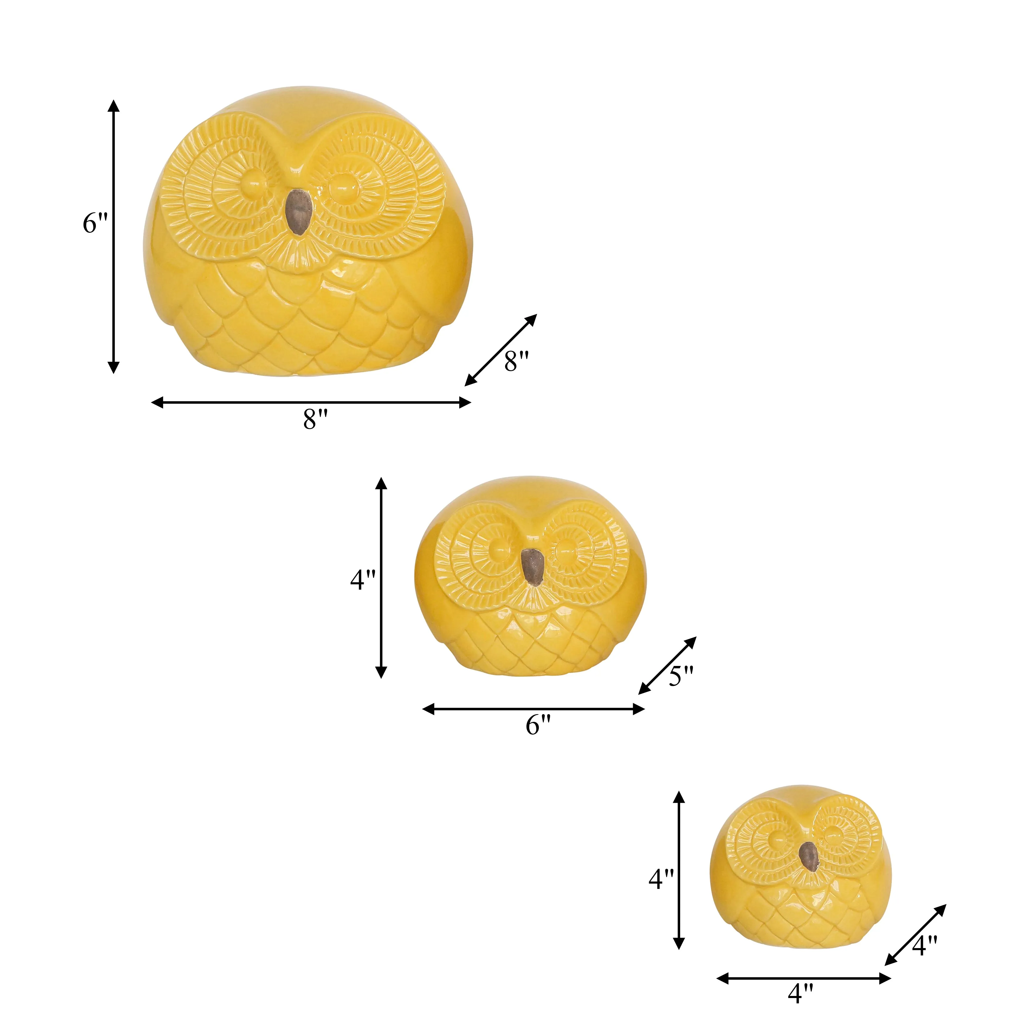 CER S/3 OWLS 7.5", YELLOW