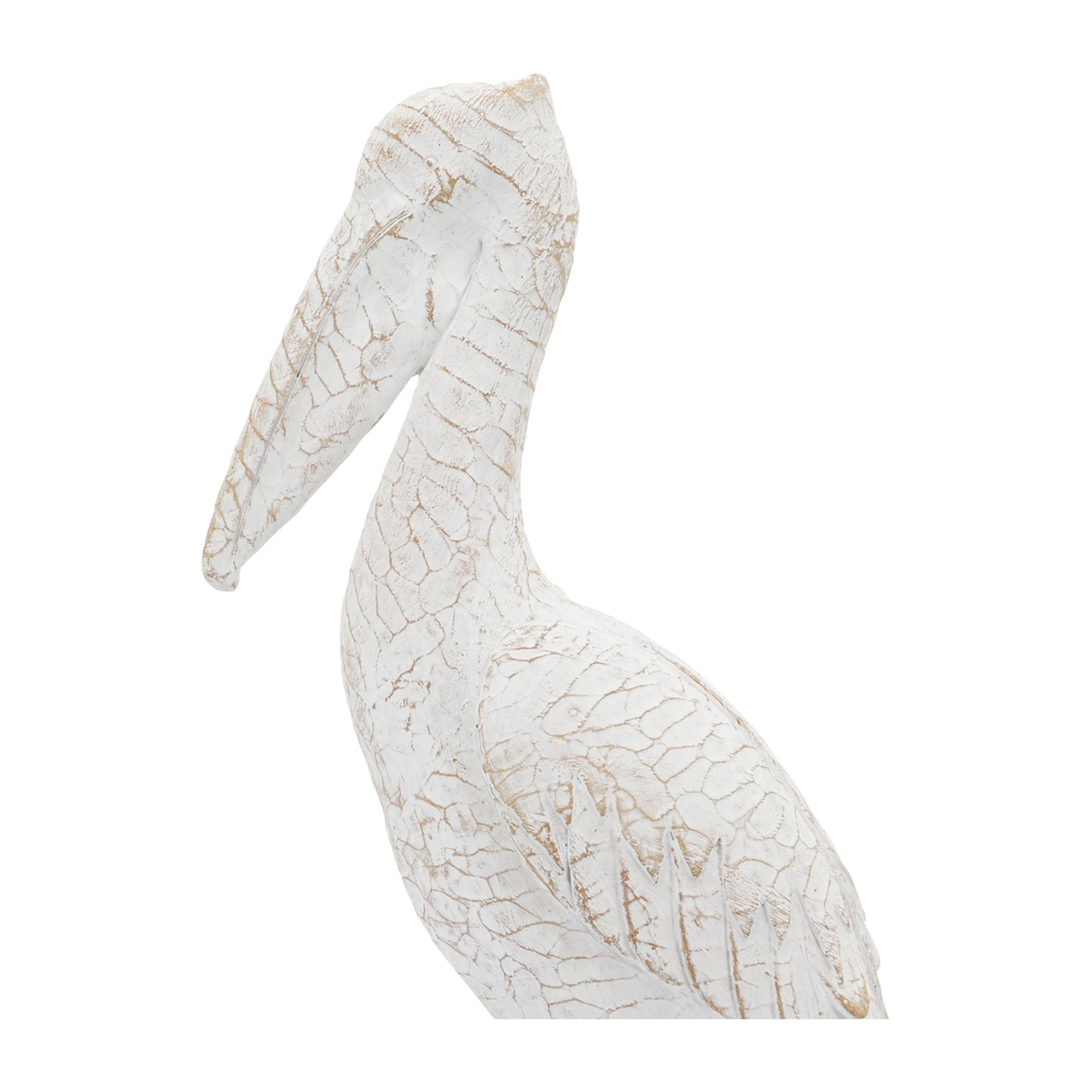 CER,14"H,STANDING PELICAN, WHITE