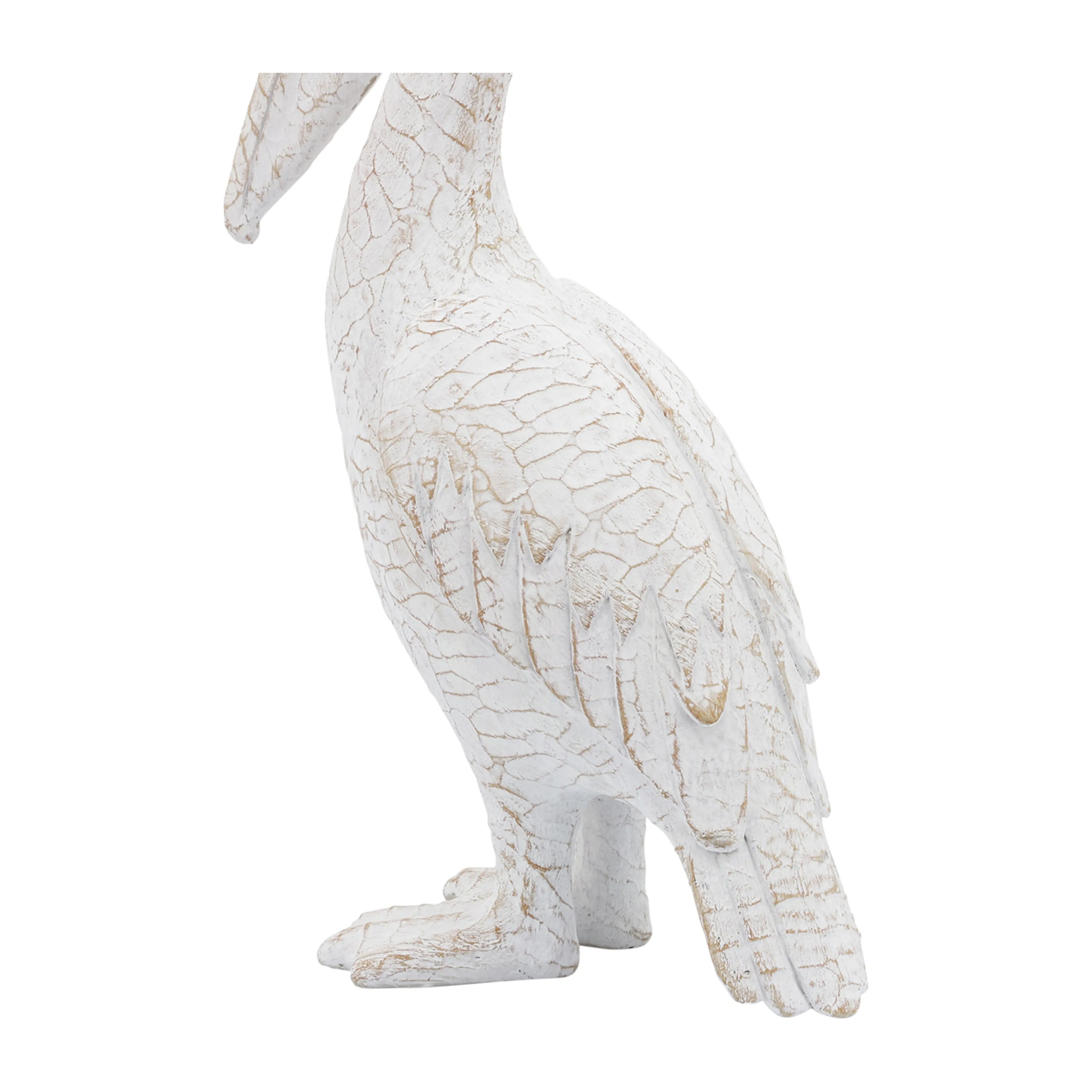 CER,14"H,STANDING PELICAN, WHITE