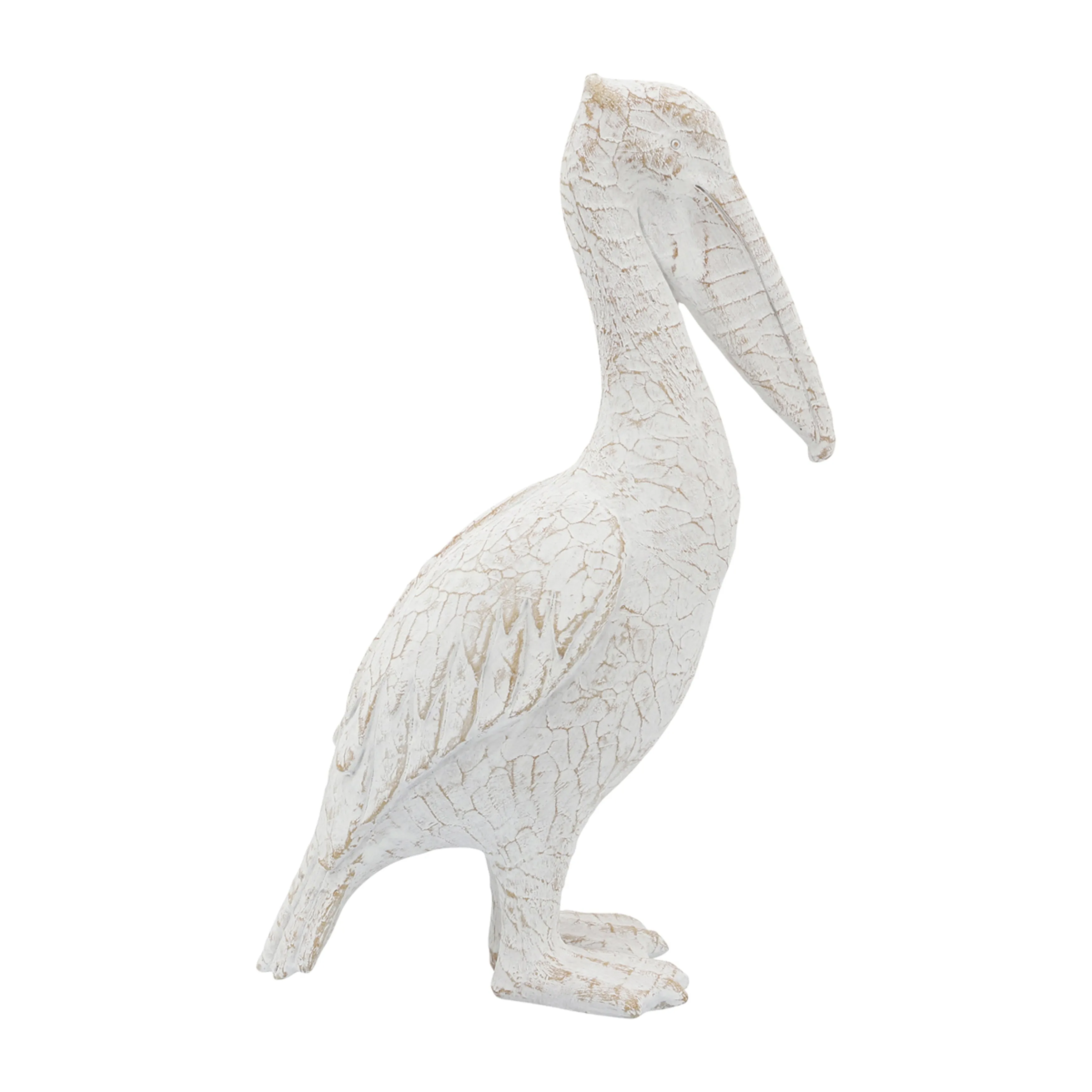 CER,14"H,STANDING PELICAN, WHITE