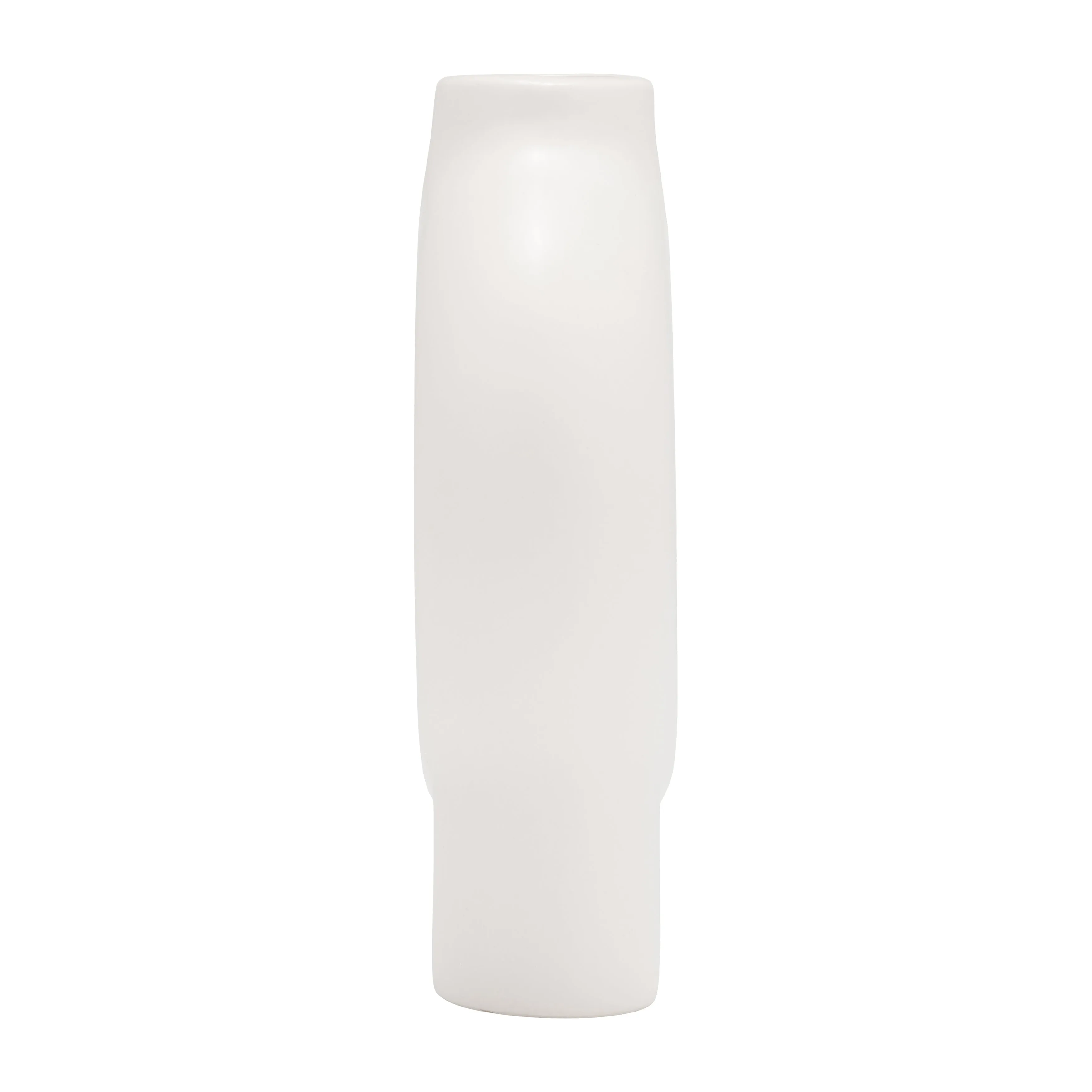 CER,7",DONUT FOOTED VASE,WHITE