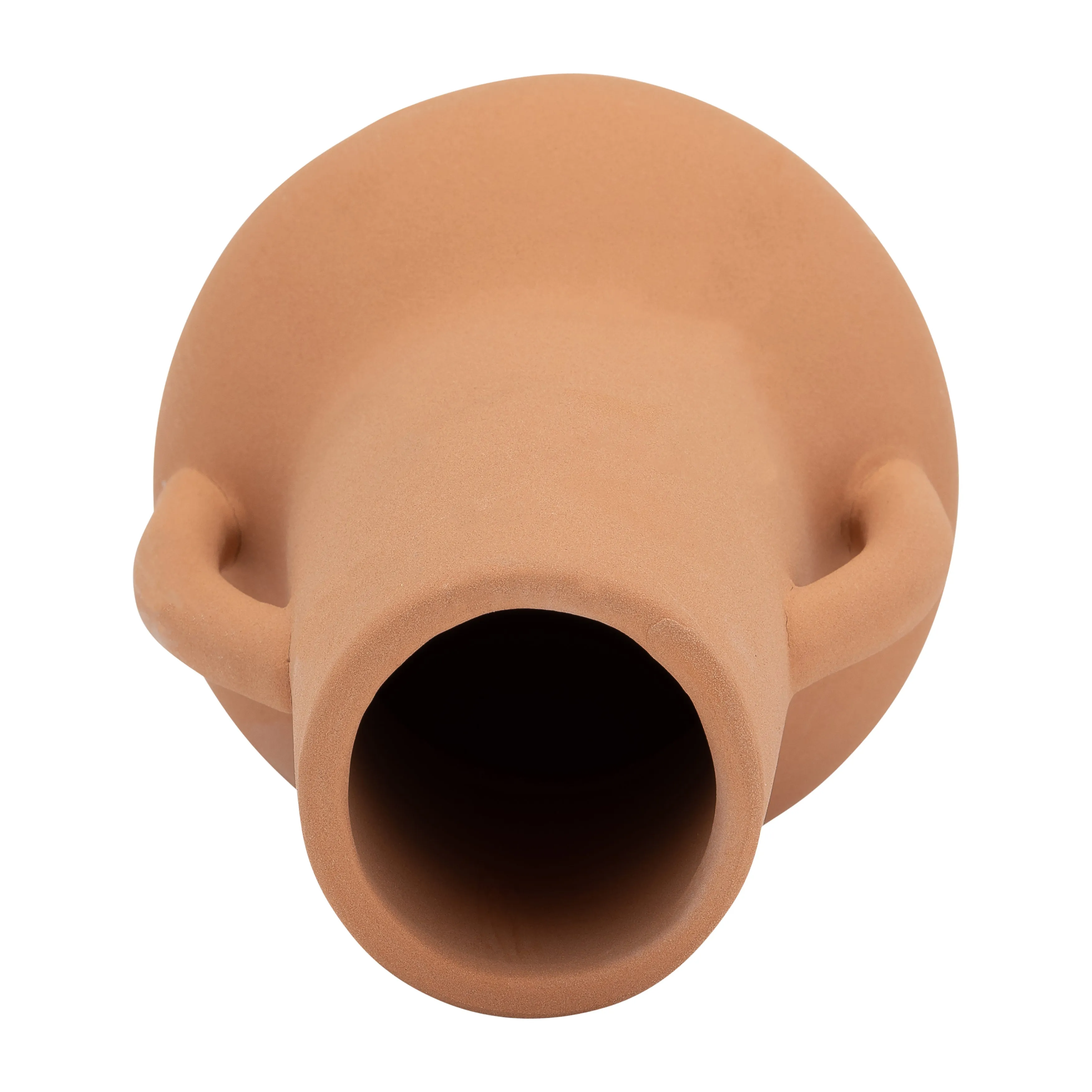 CER,8",VASE W/HANDLES,TERRACOTTA