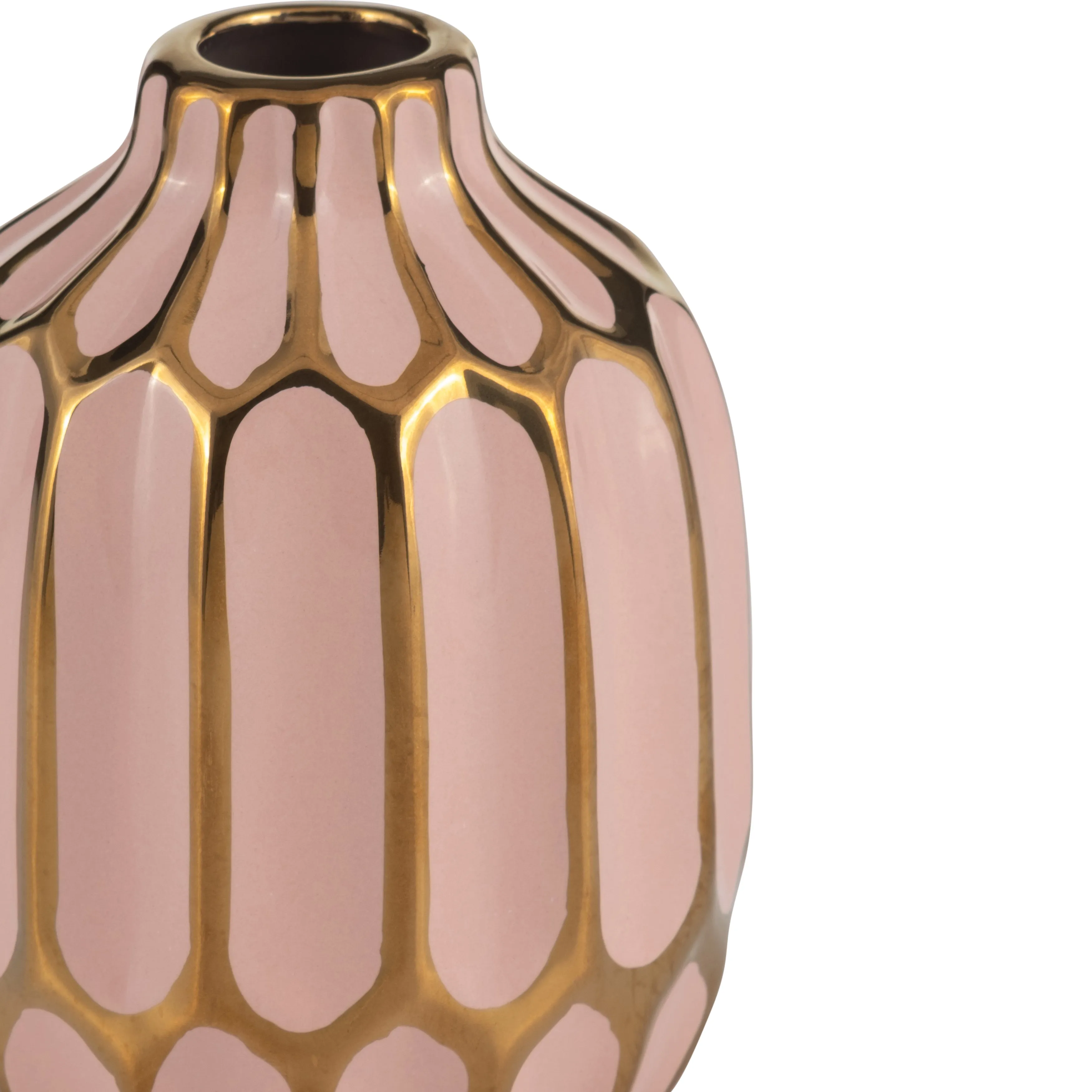 CERAMIC VASE, 5"H, S/2, BLUSH/YELLOW