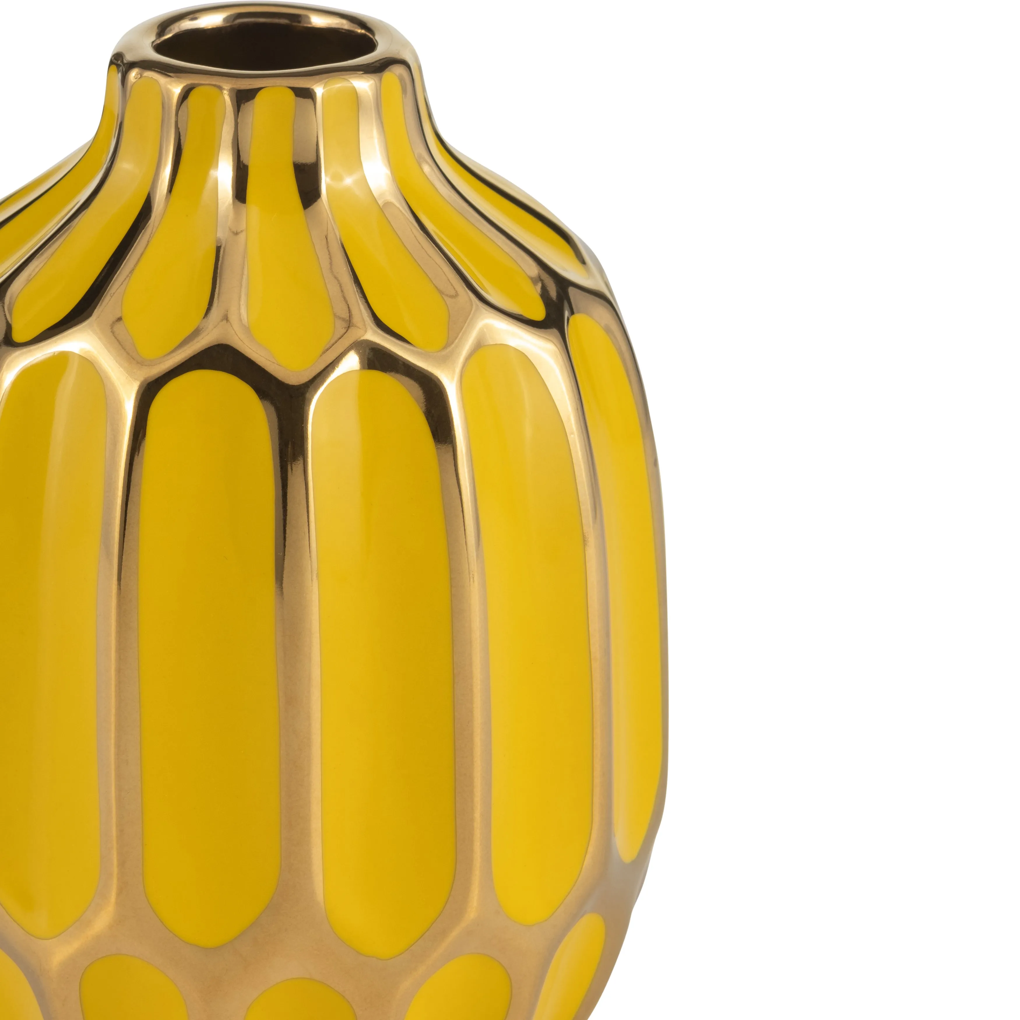 CERAMIC VASE, 5"H, S/2, BLUSH/YELLOW