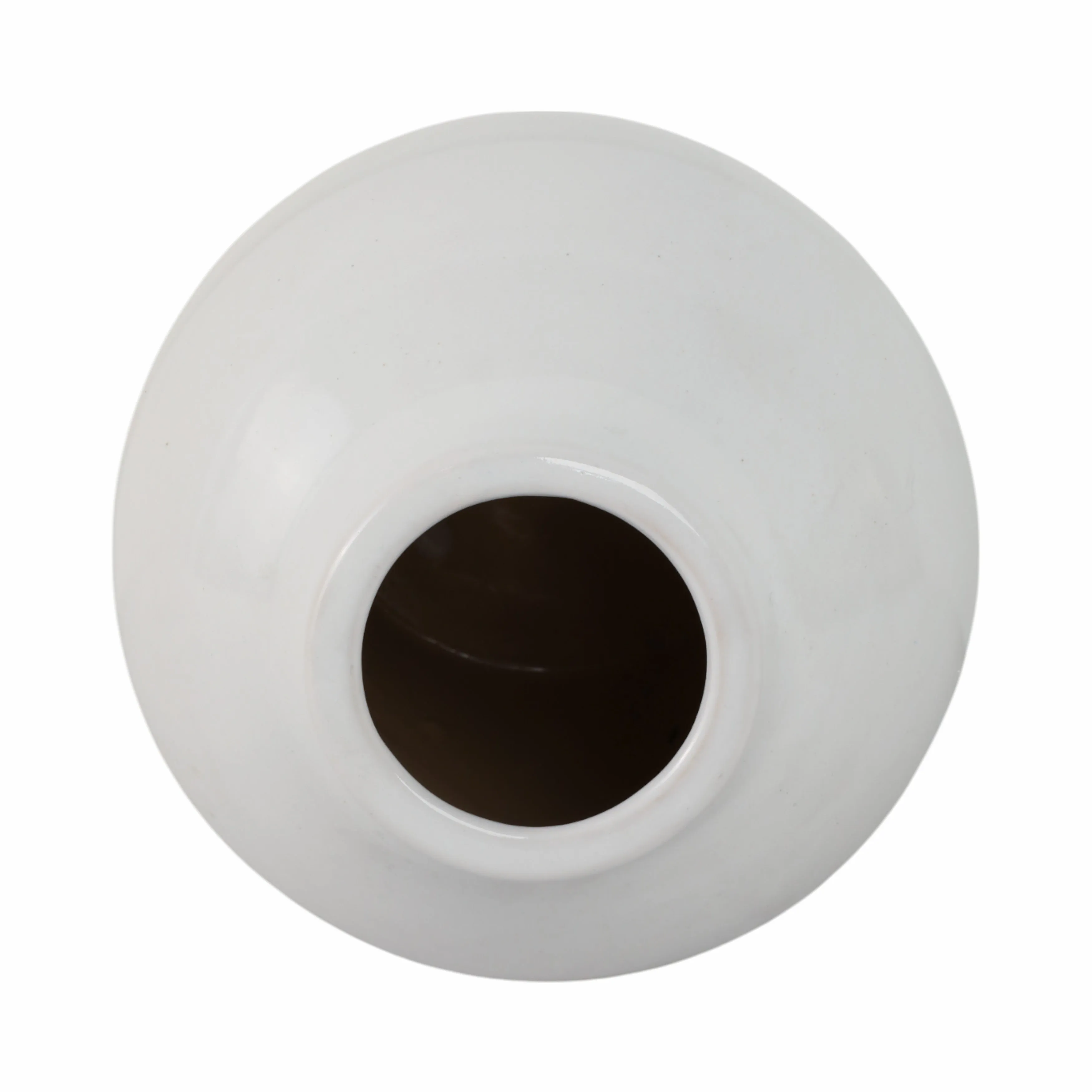 CLAY, 11" 2-TONE REACTIVE VASE, IVORY