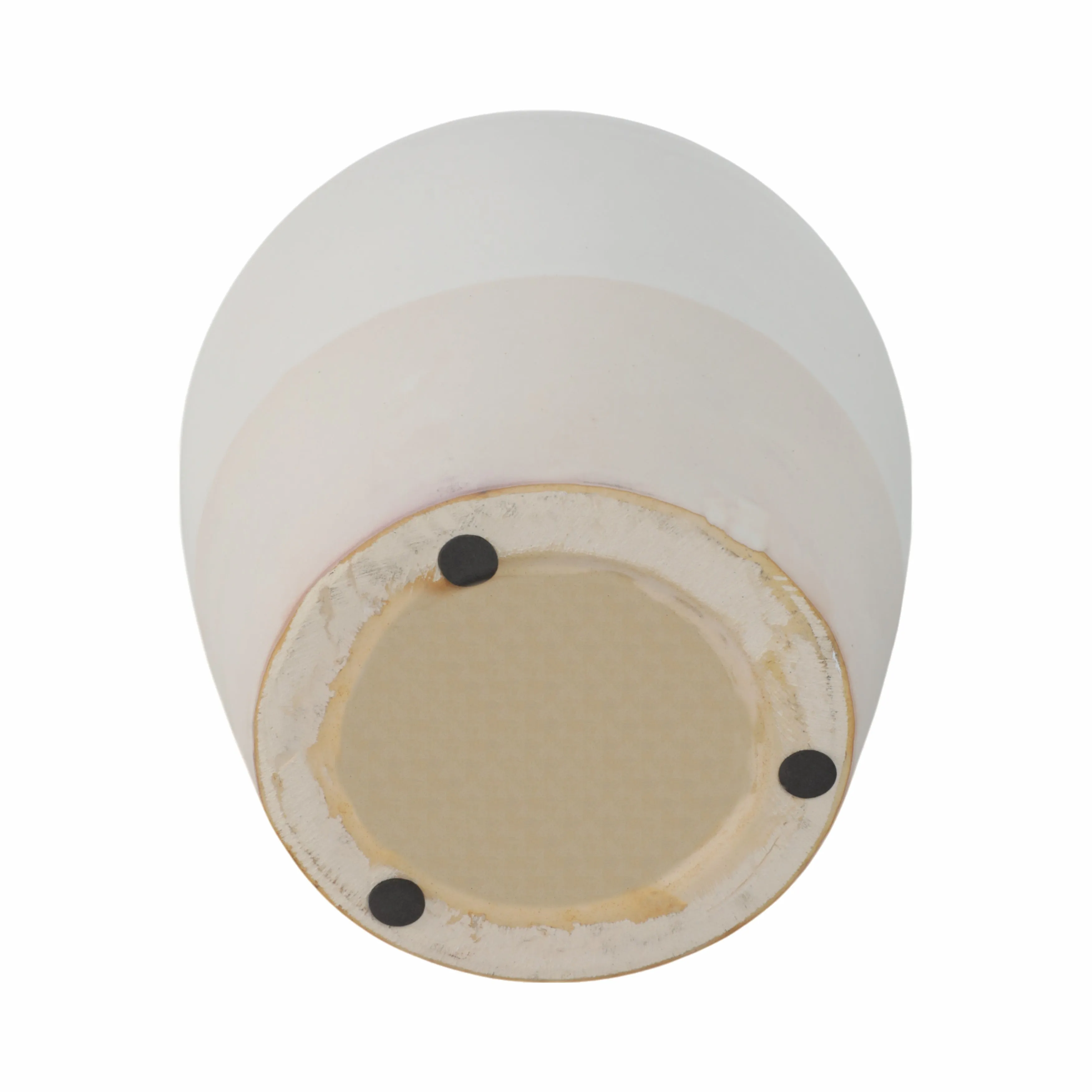 CLAY, 11" 2-TONE REACTIVE VASE, IVORY