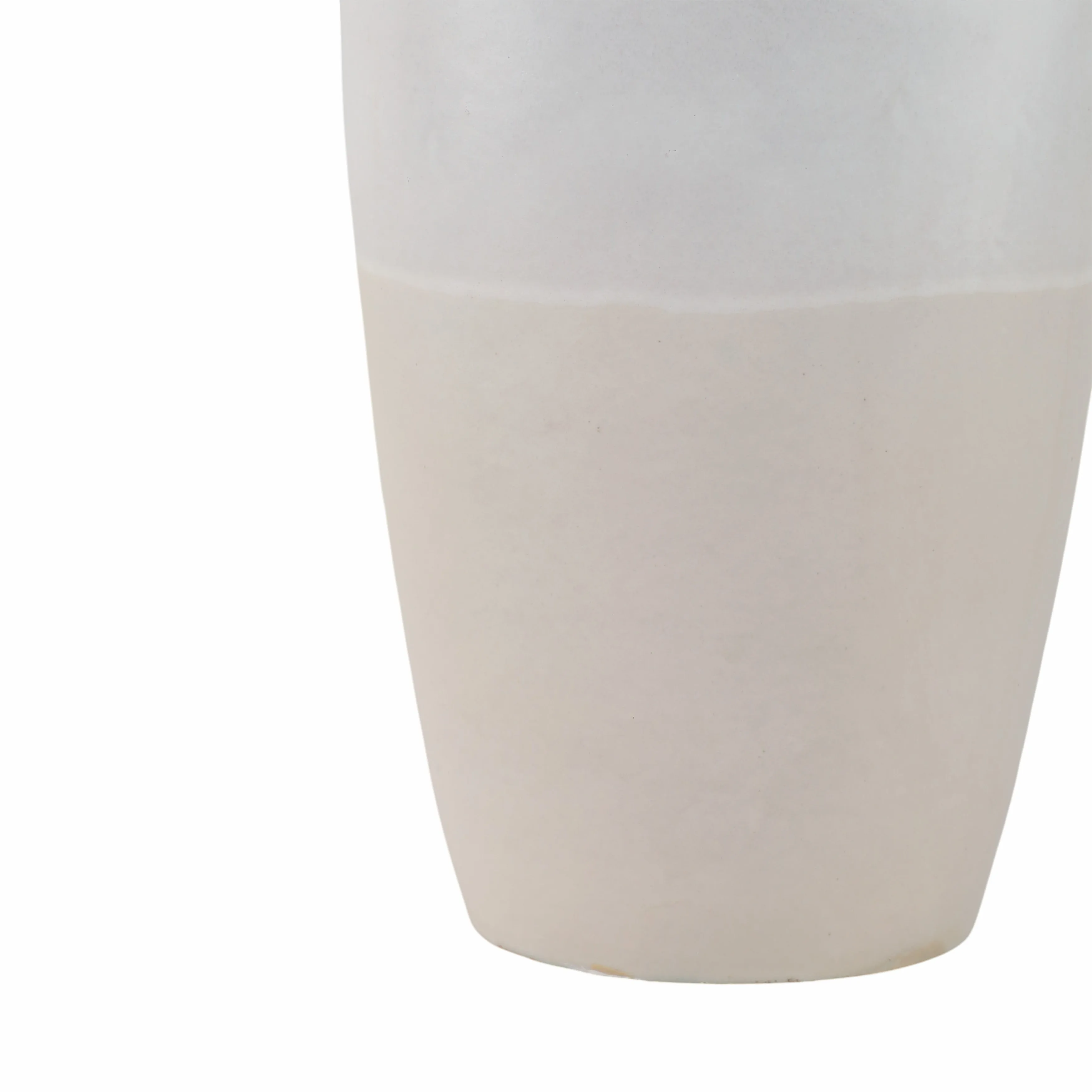 CLAY, 19" 2-TONE REACTIVE VASE, IVORY
