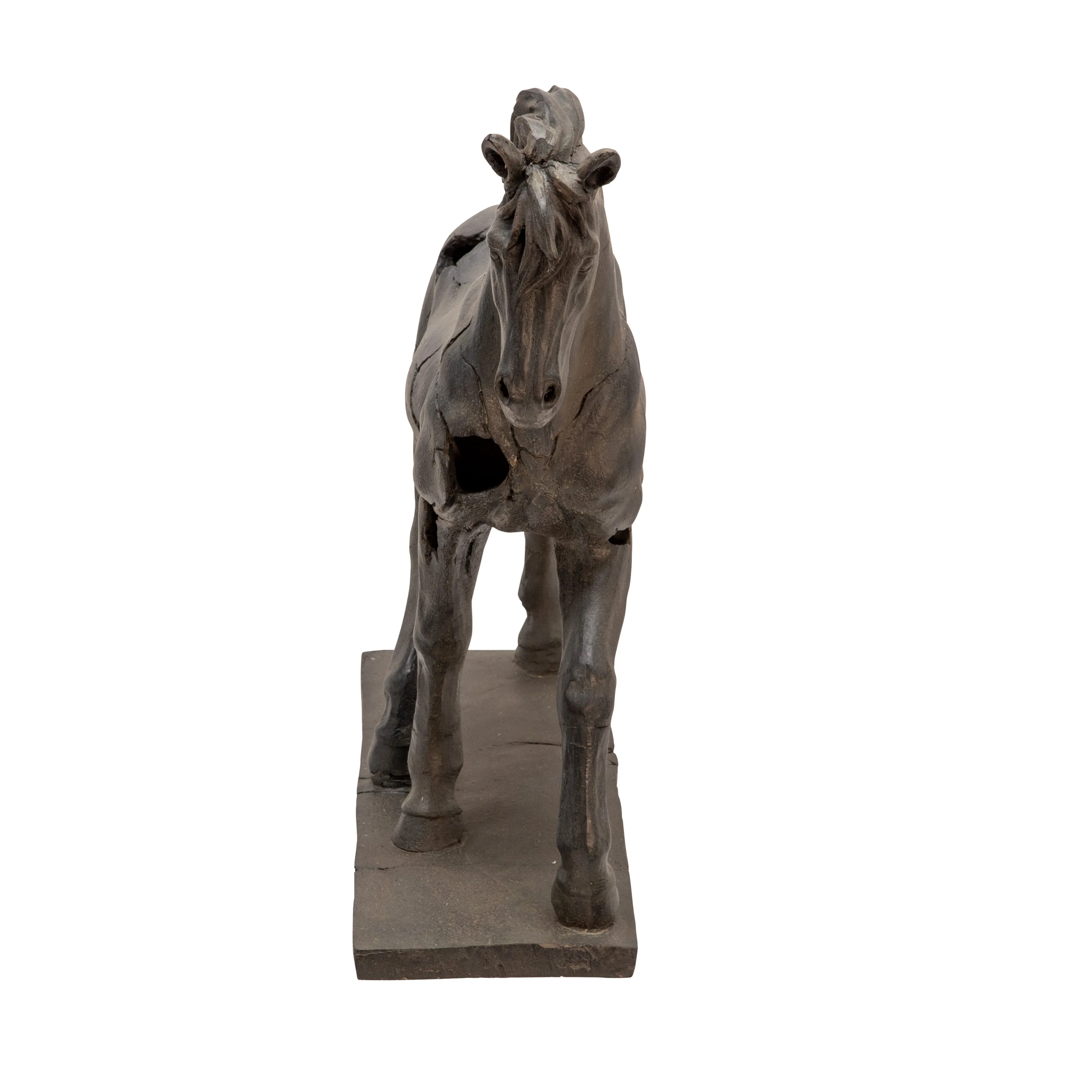 CRACKED HORSE SCULPTURE