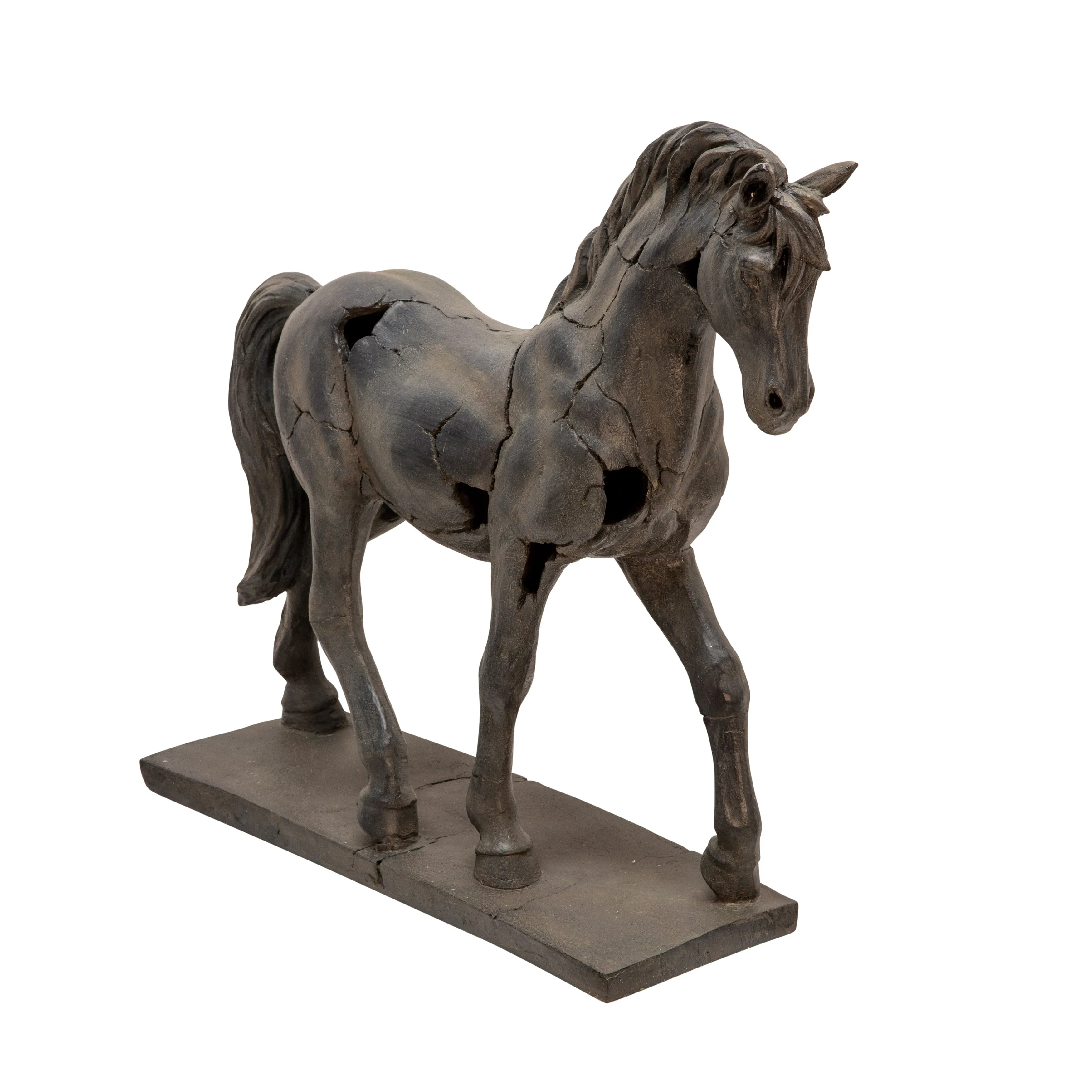 CRACKED HORSE SCULPTURE