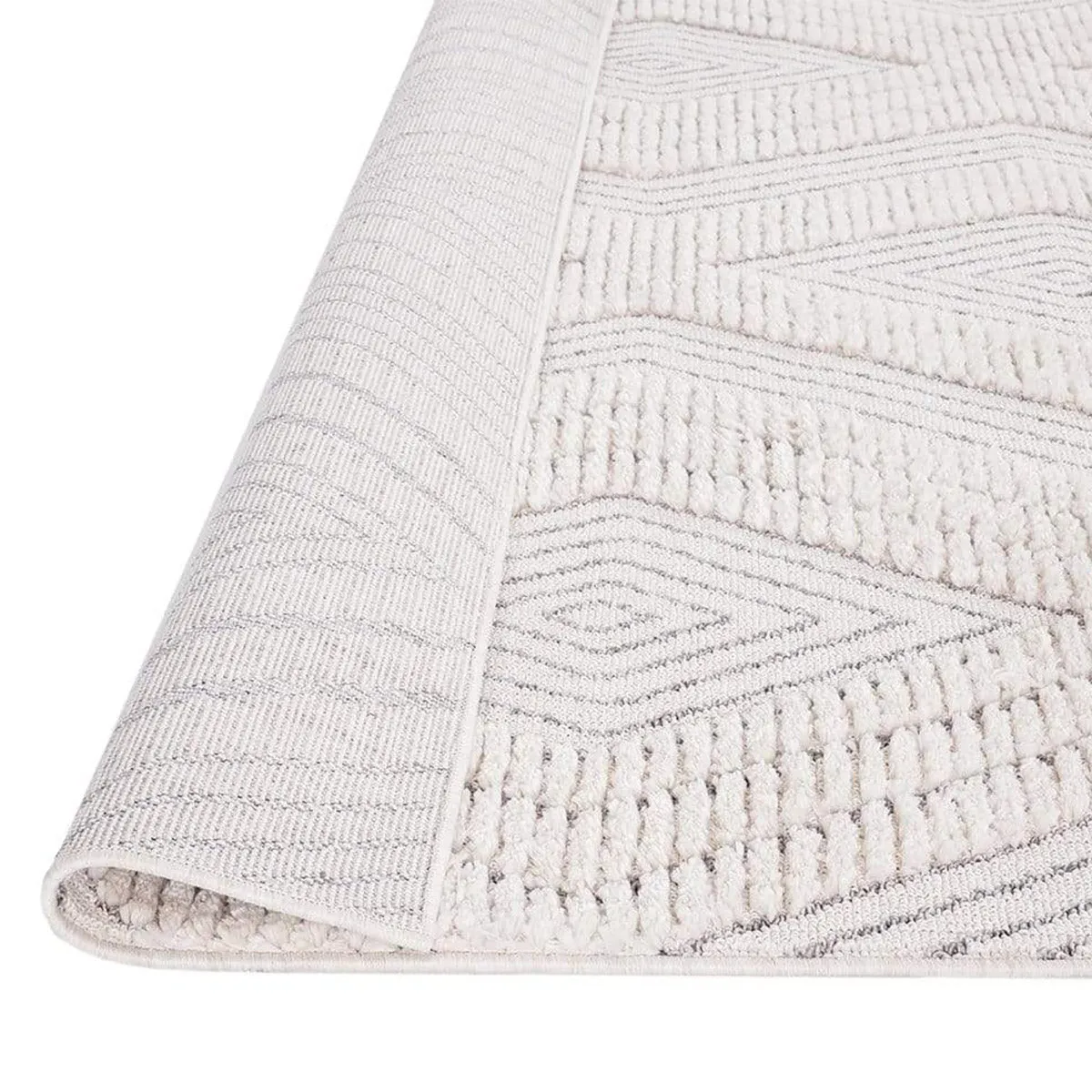 Dayna Textured Diamond Tribal Rug