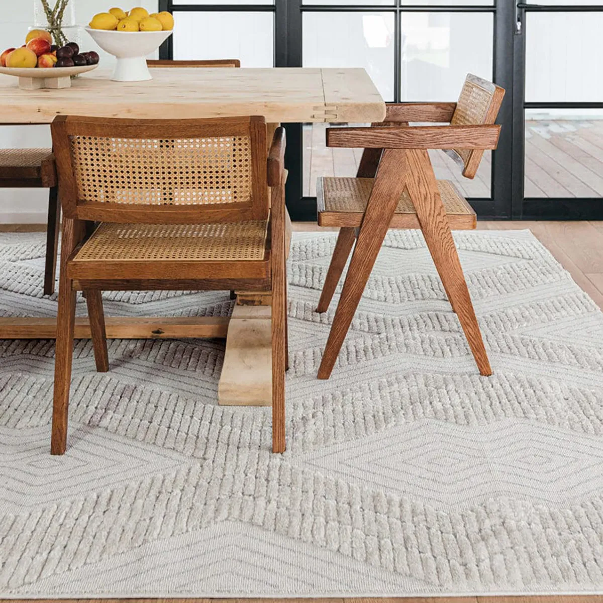 Dayna Textured Diamond Tribal Rug