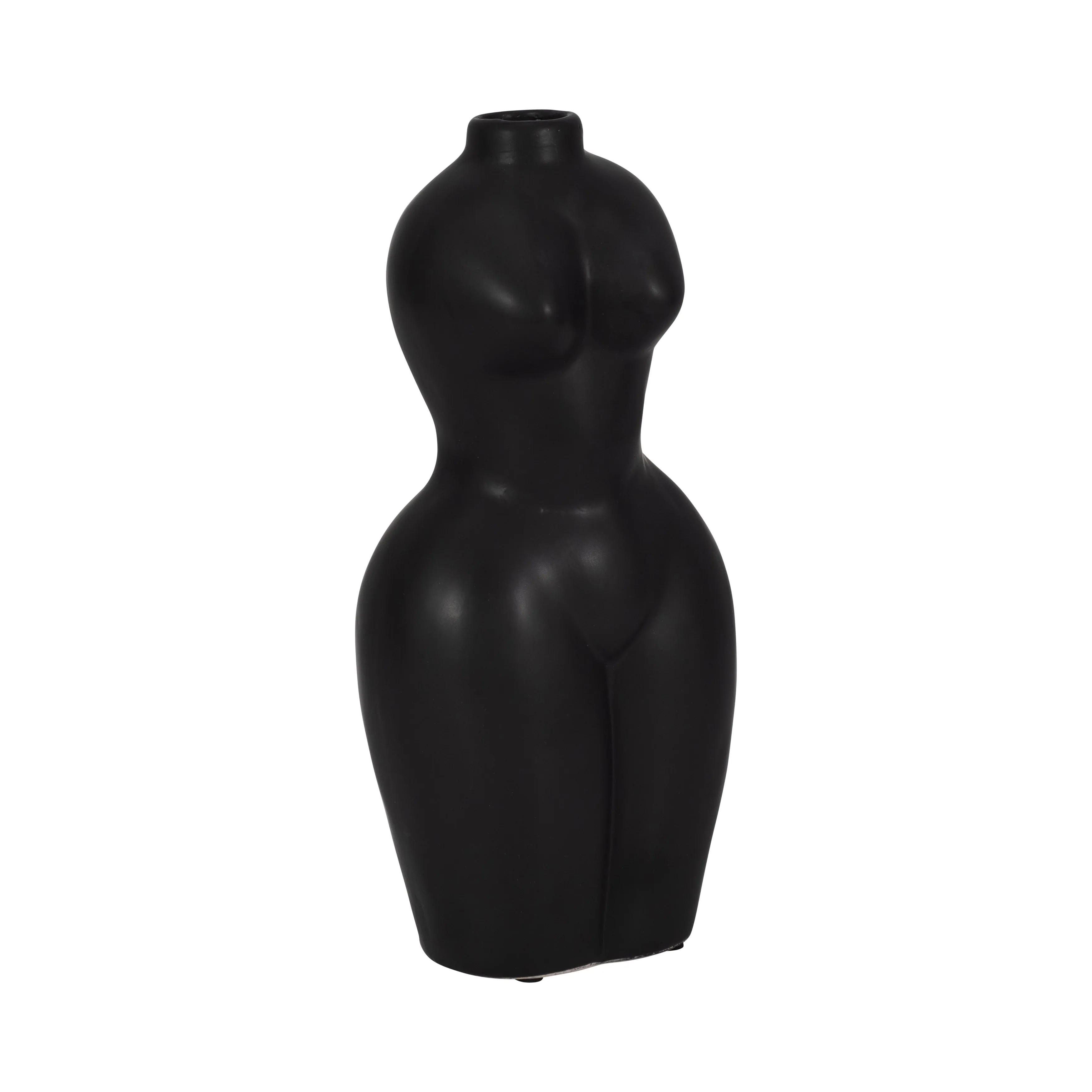 DOL, 12"H TORSO VASE, BLACK