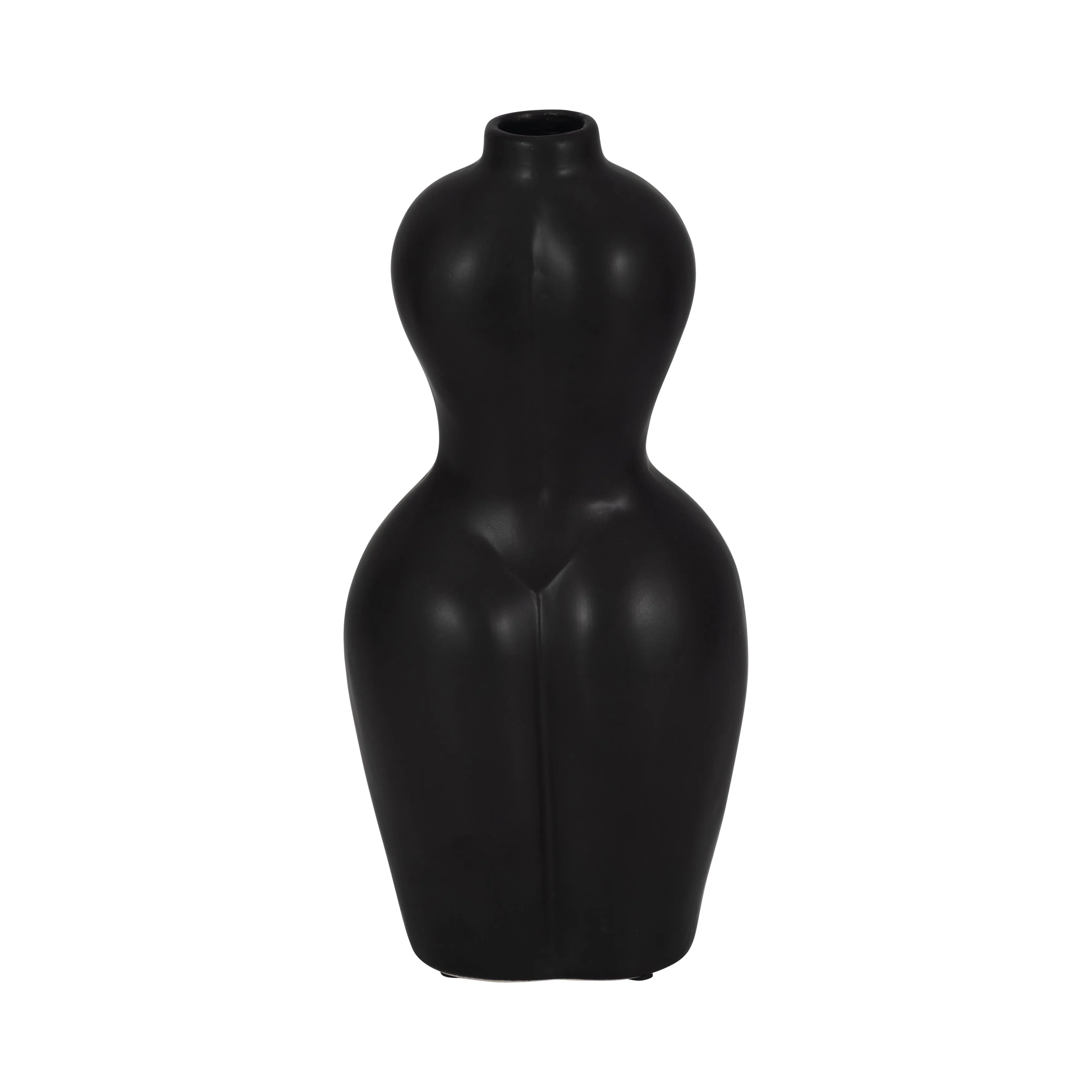 DOL, 12"H TORSO VASE, BLACK
