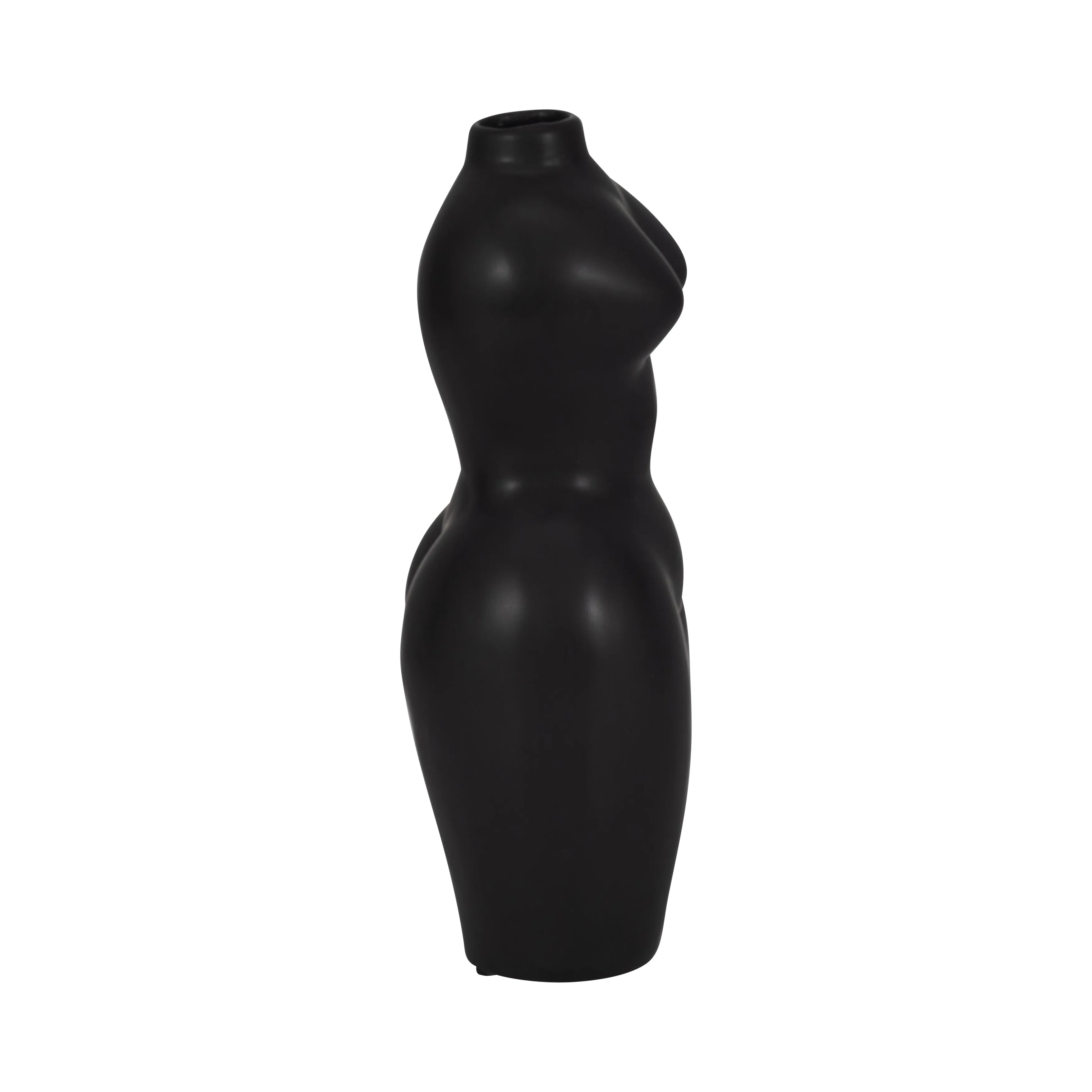 DOL, 12"H TORSO VASE, BLACK