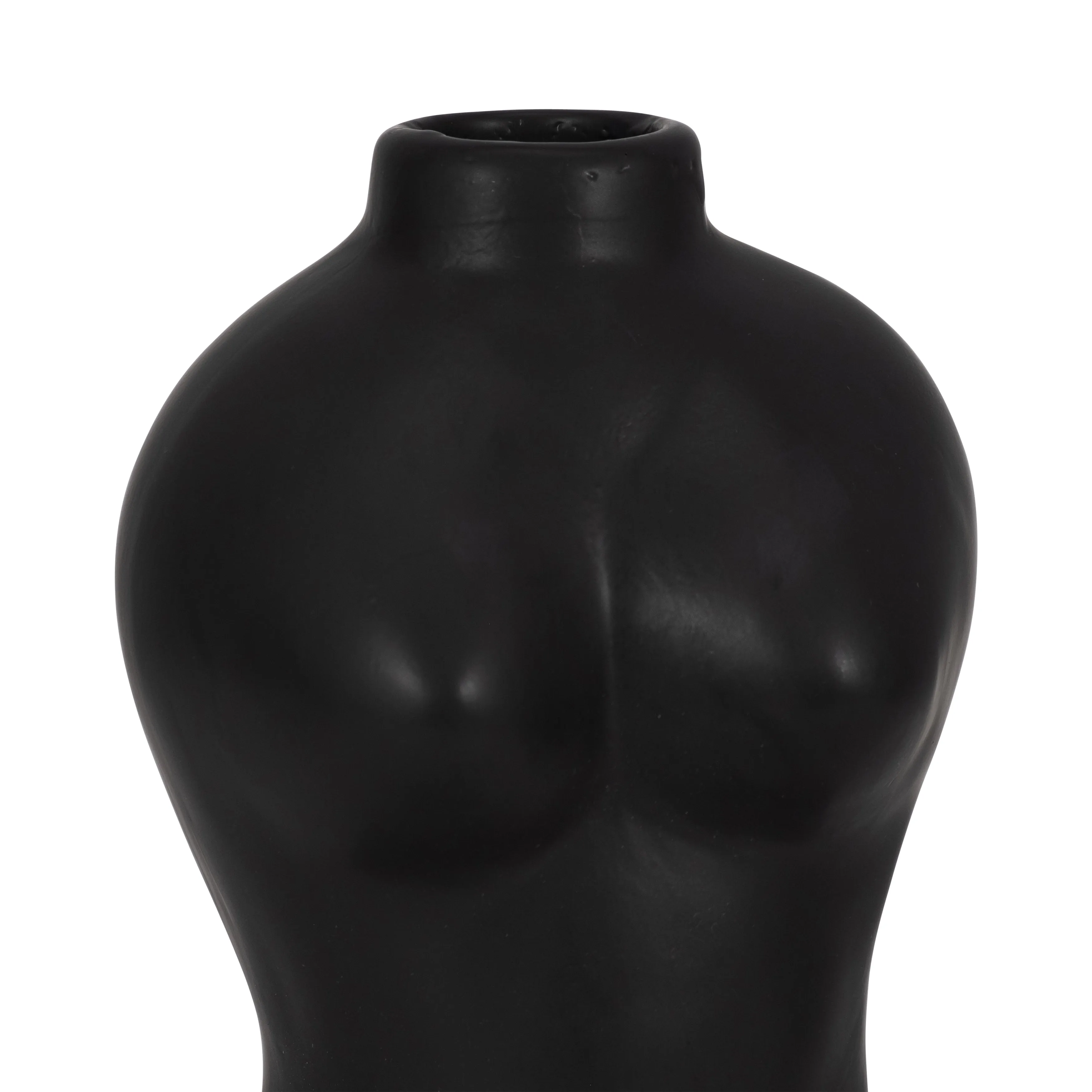 DOL, 12"H TORSO VASE, BLACK
