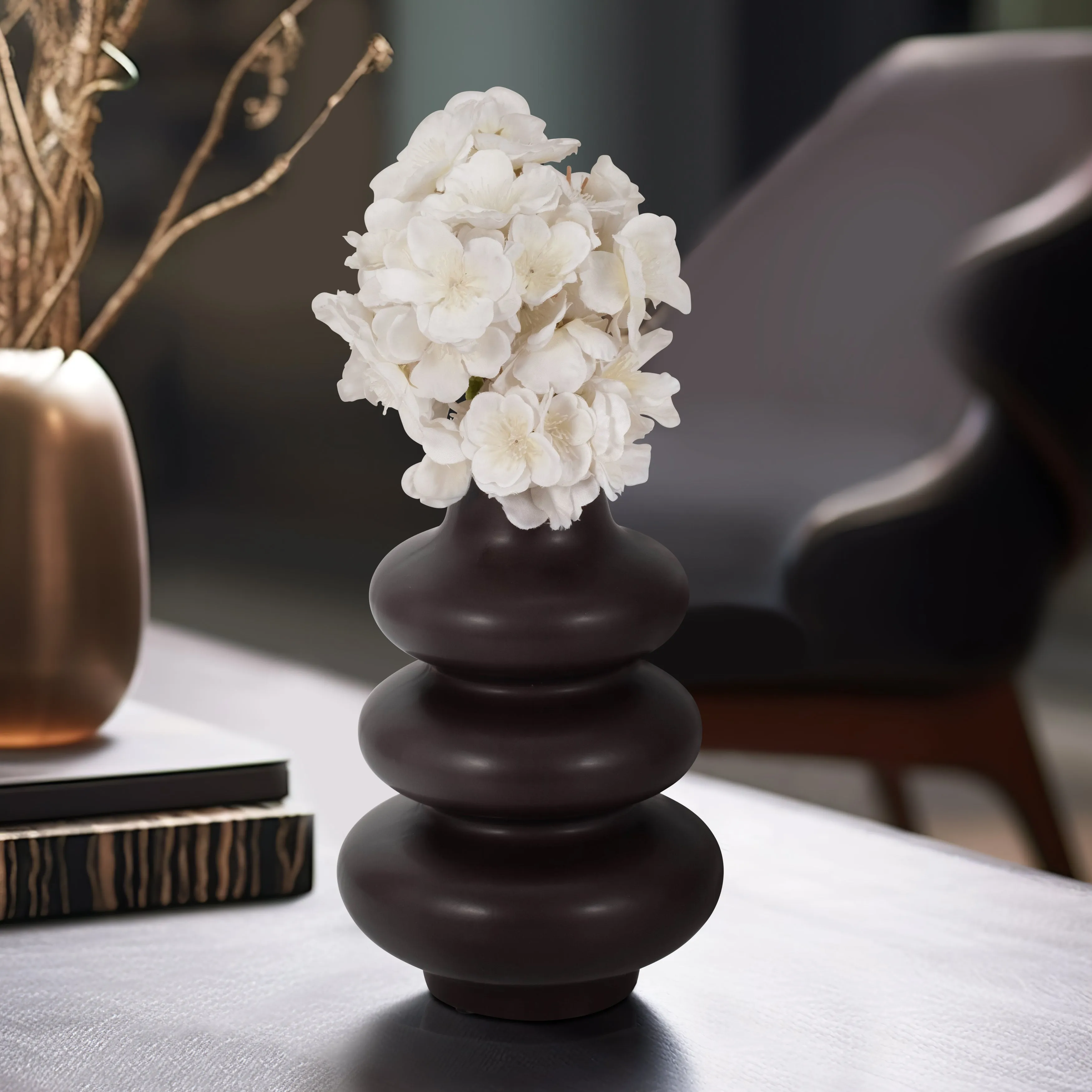 DOL, 9"H STACKED SPHERES, JAVA