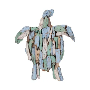 DRIFTWOOD, 13"L MULTICOLORED TURTLE