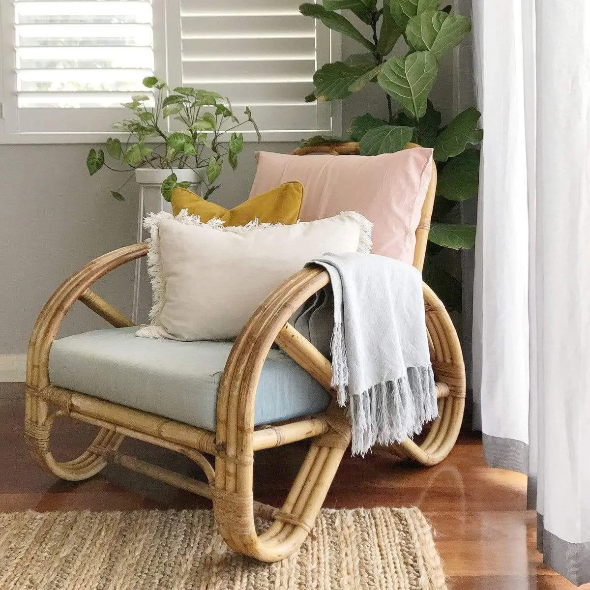 Eboni Chunky Braided Jute and Cotton Rug
