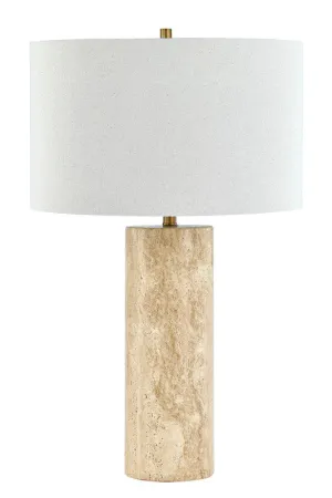 Echo Travertine Table Lamp