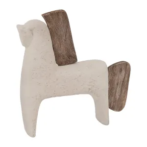 Ecomix, 14" Horse Deco, Ivory