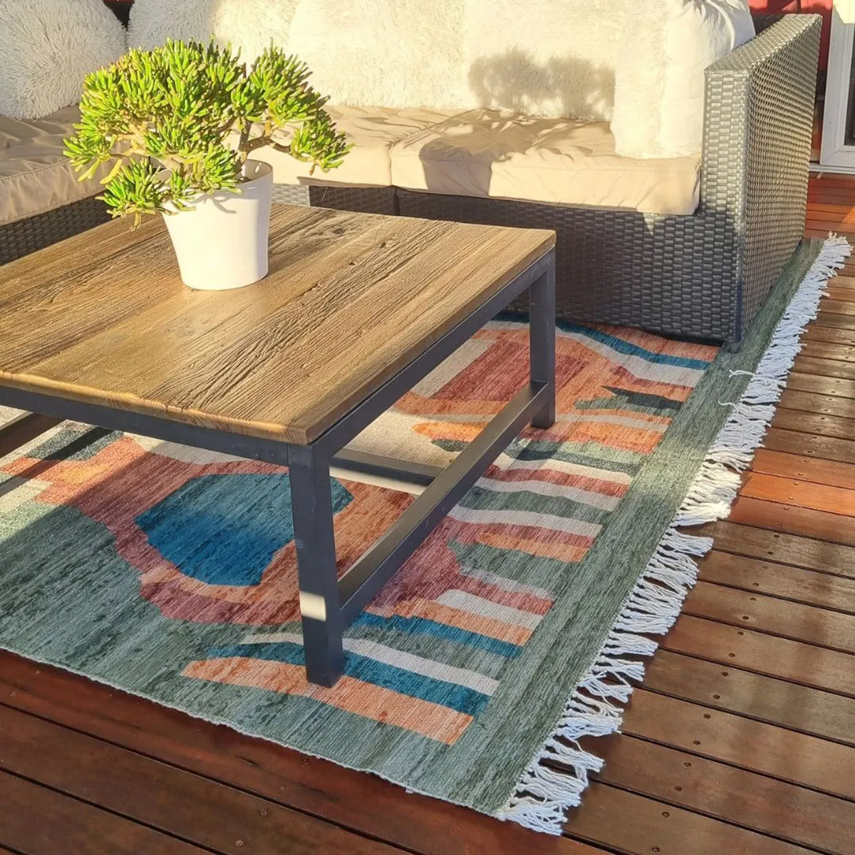Fern Abstract Tribal PET Rug