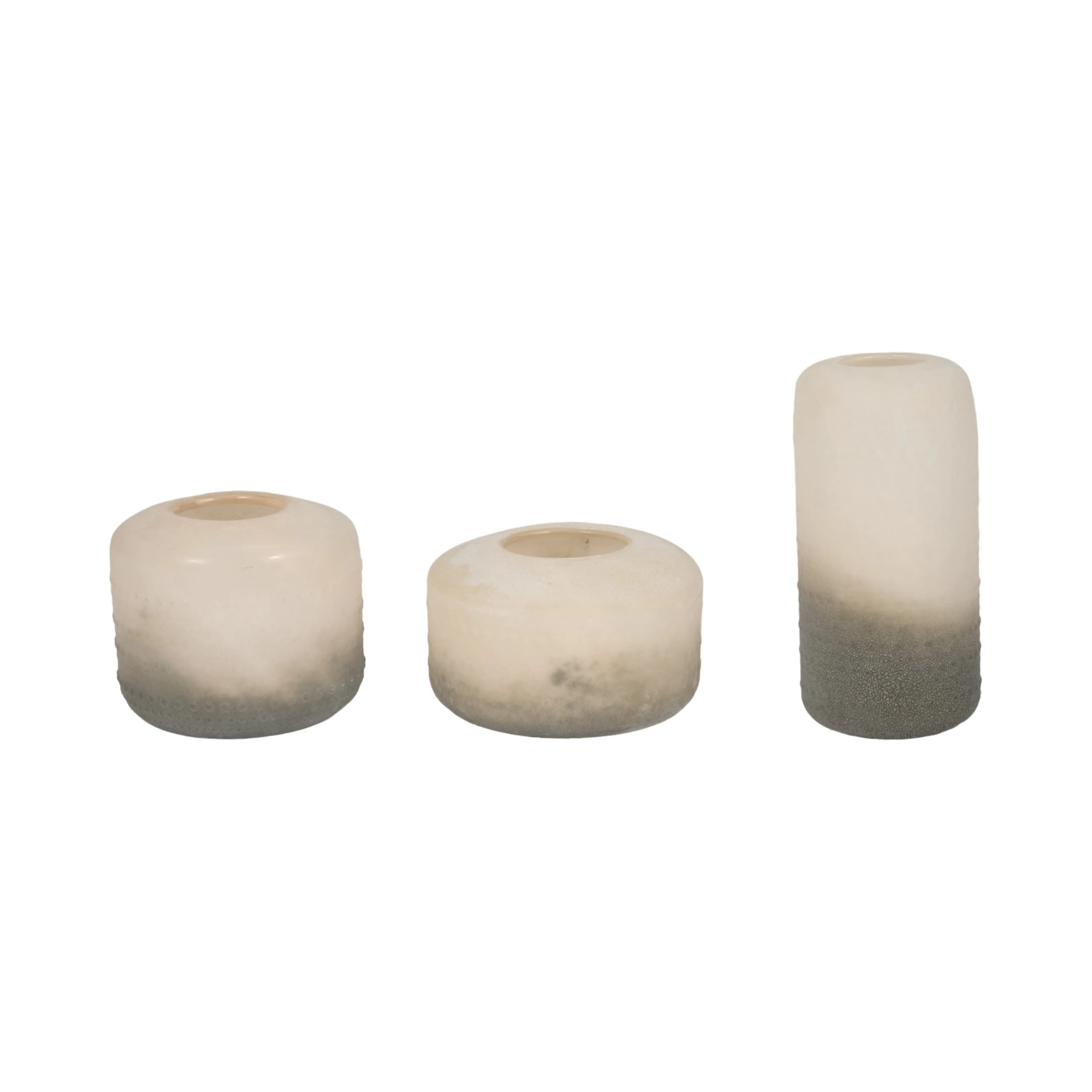 Glass 11" Textured 2-tone Vase,