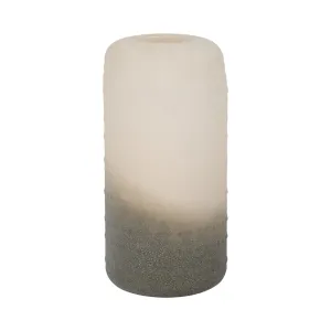 Glass 11" Textured 2-tone Vase,