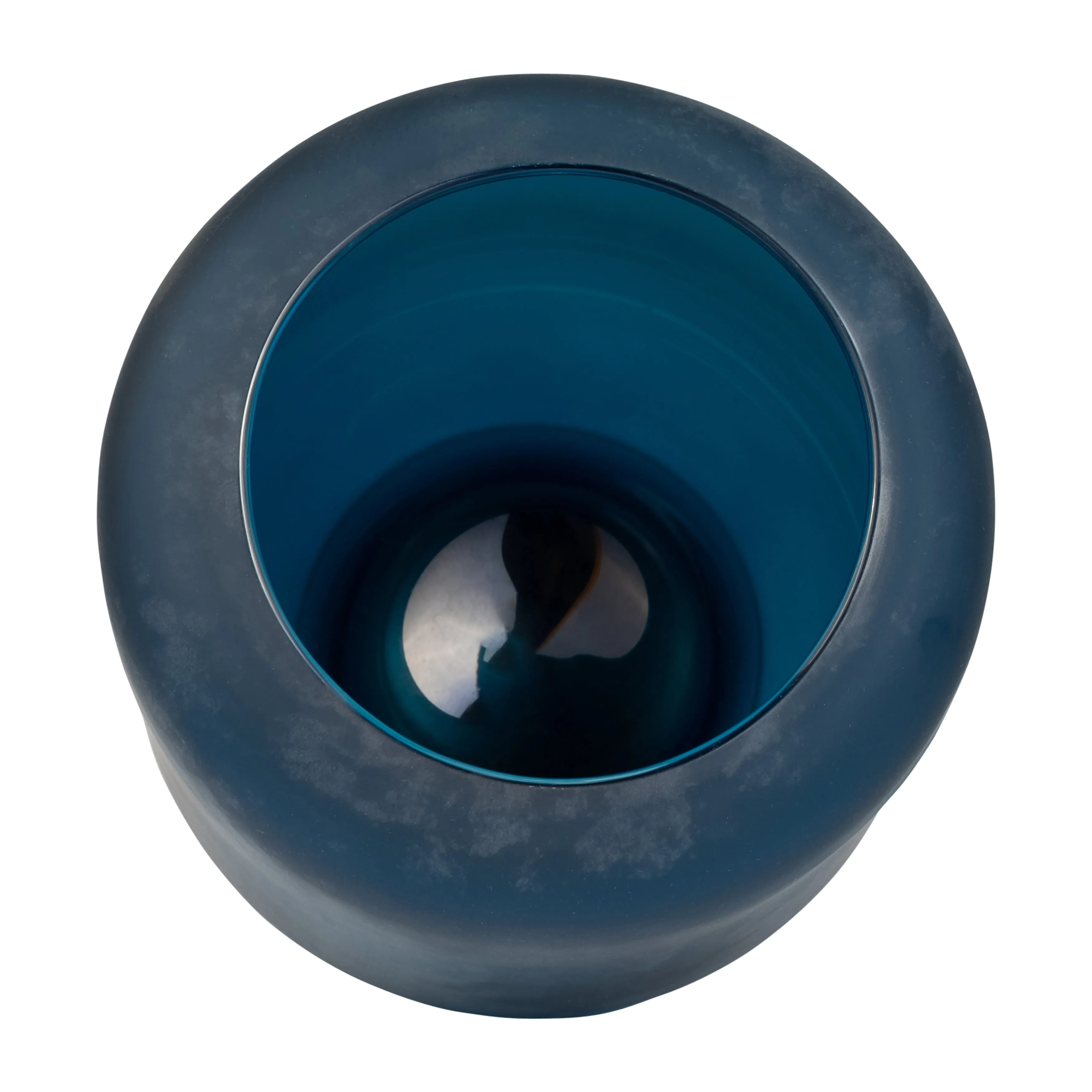 GLASS, 12" VASE BLUE