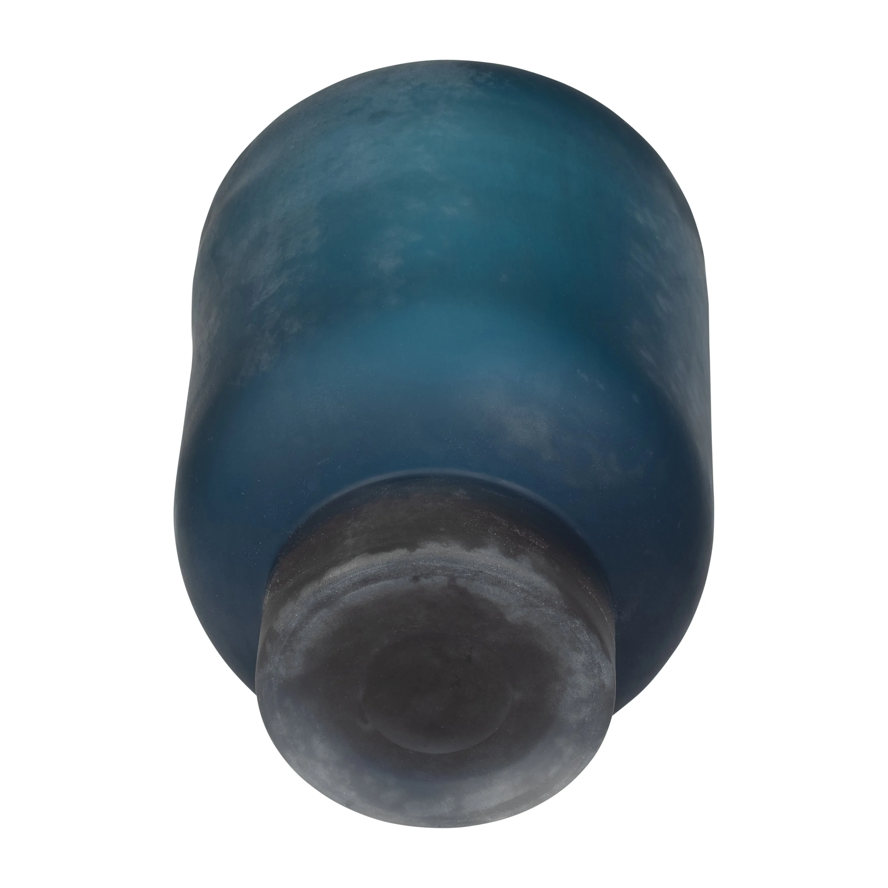 GLASS, 12" VASE BLUE