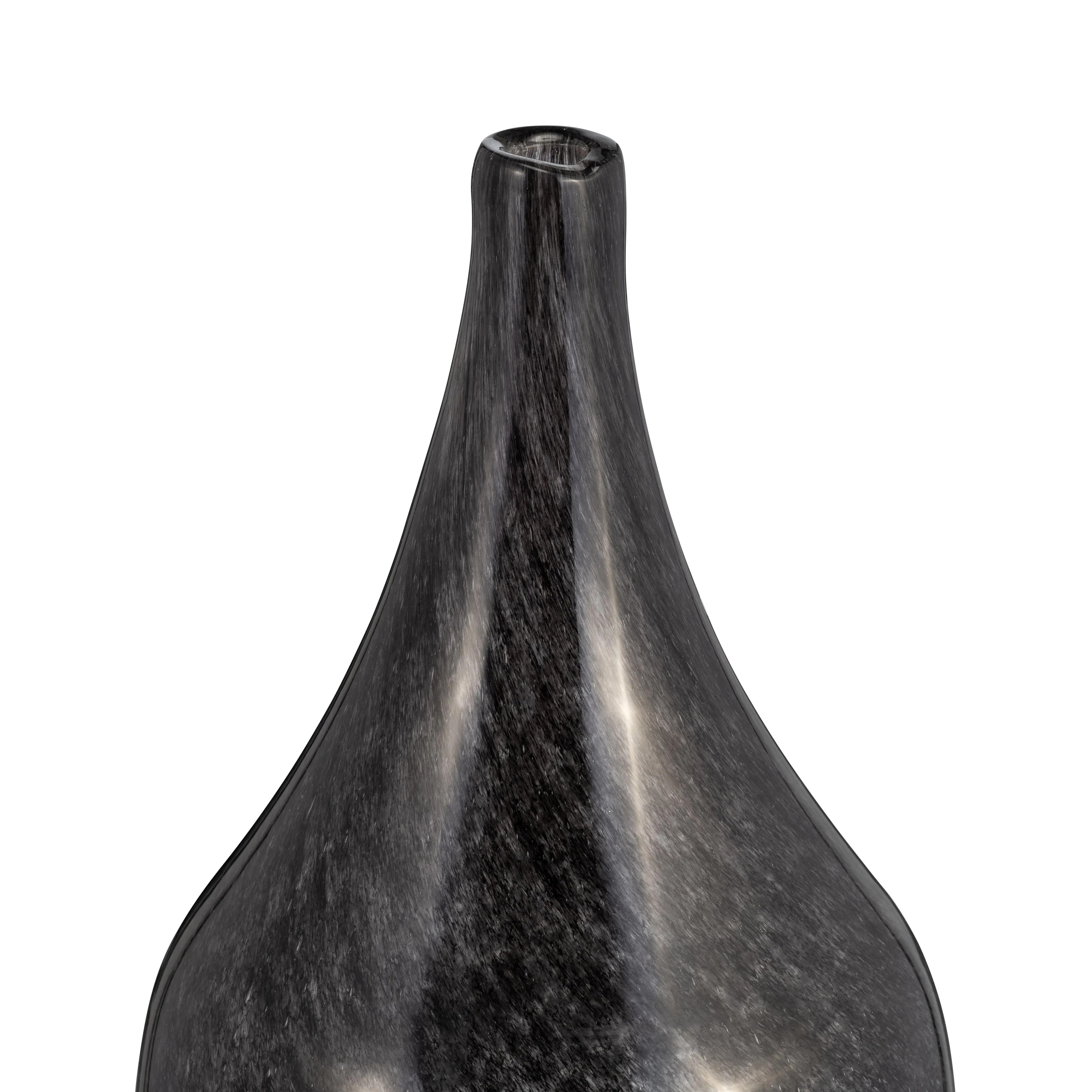 GLASS, 14" VASE BLUE OMBRE