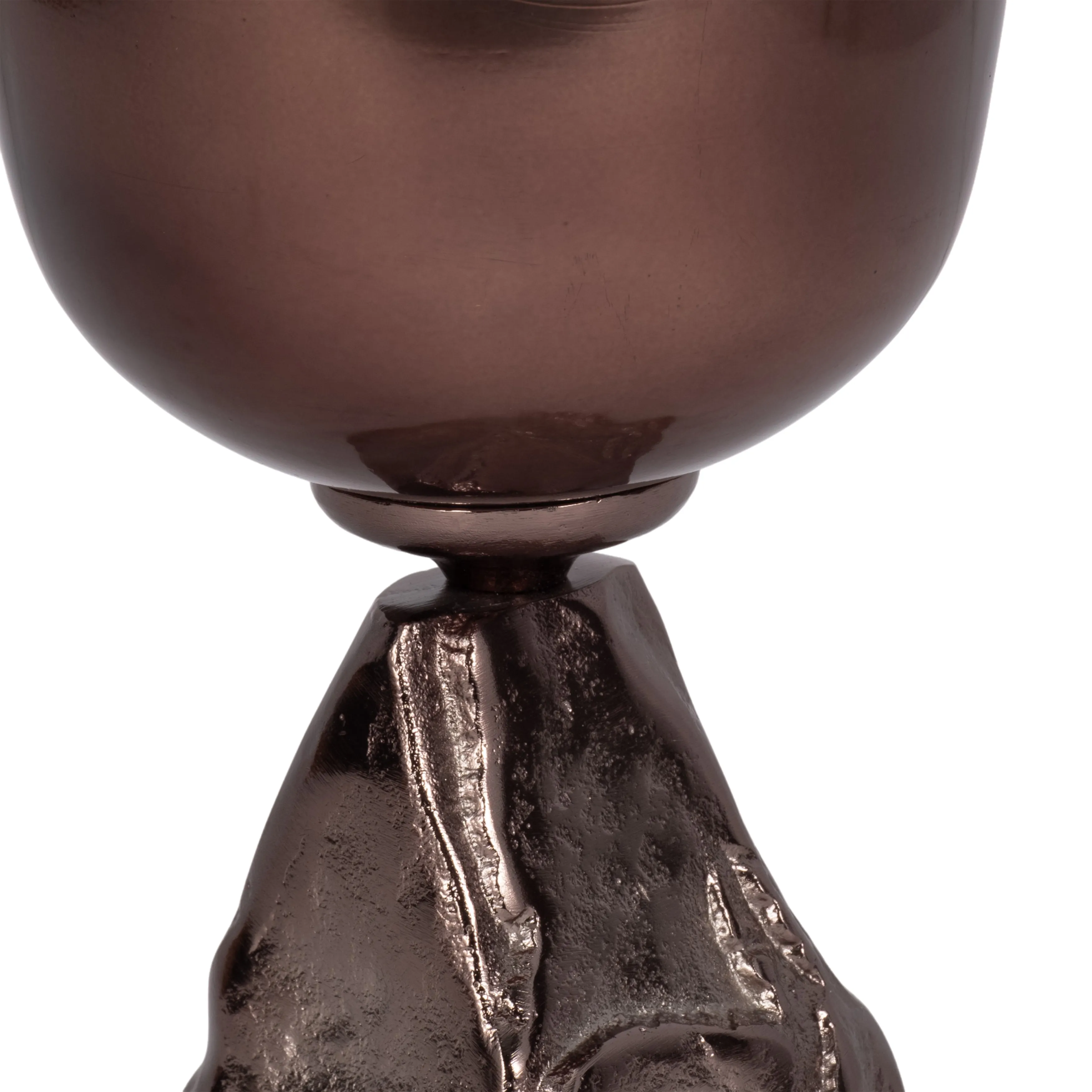 GLASS, 18" 2-TONE CHALICE VASE, METALLIC KD
