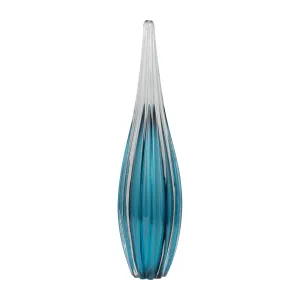 GLASS, 19" PAPERWEIGHT TEAL