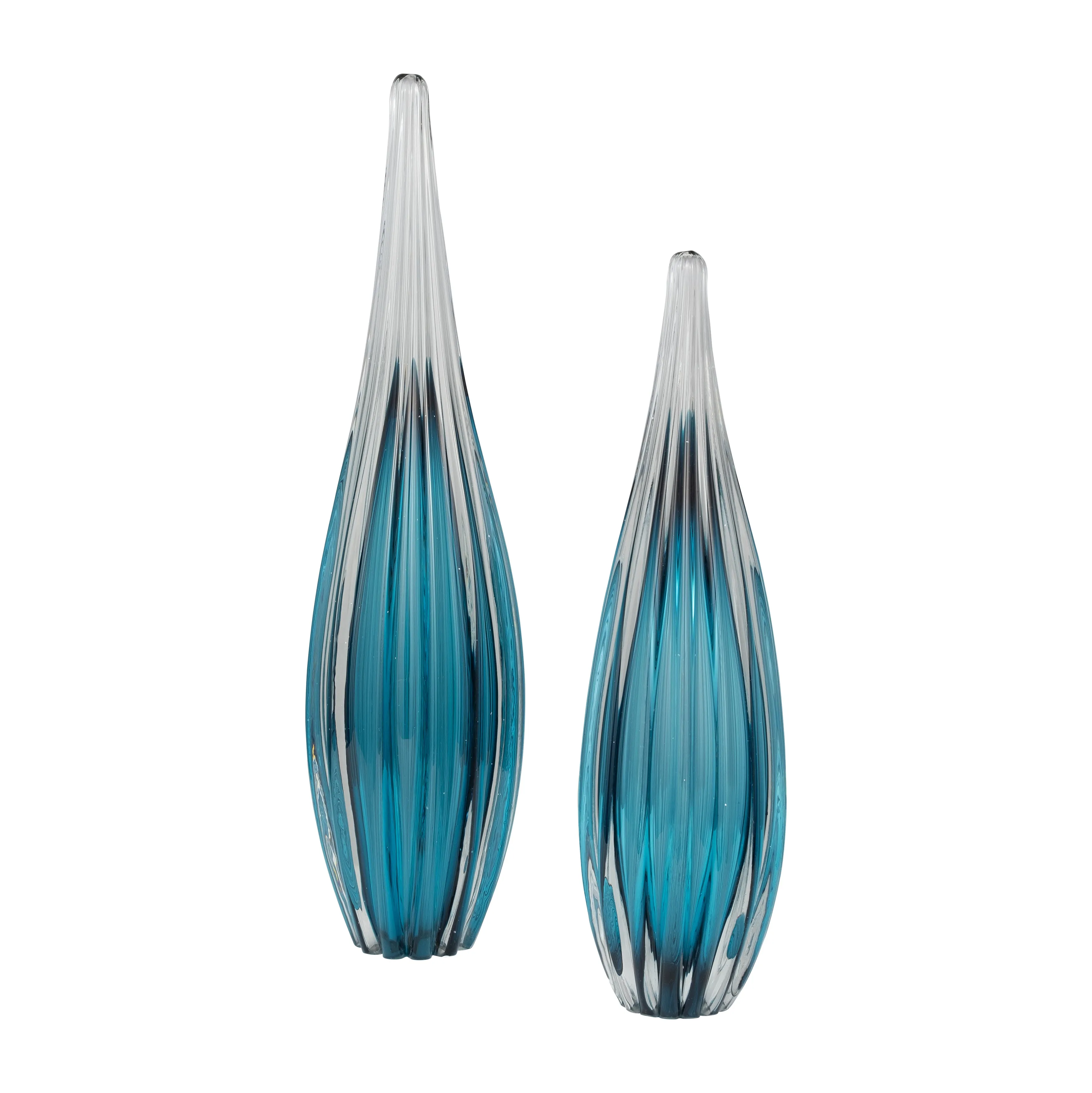 GLASS, 19" PAPERWEIGHT TEAL