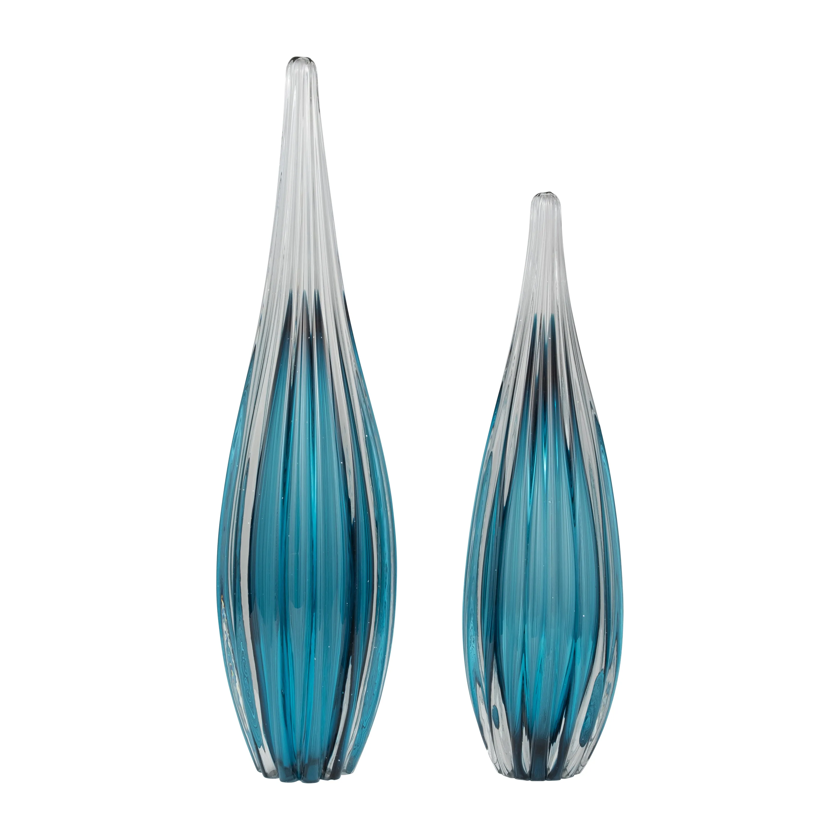 GLASS, 19" PAPERWEIGHT TEAL