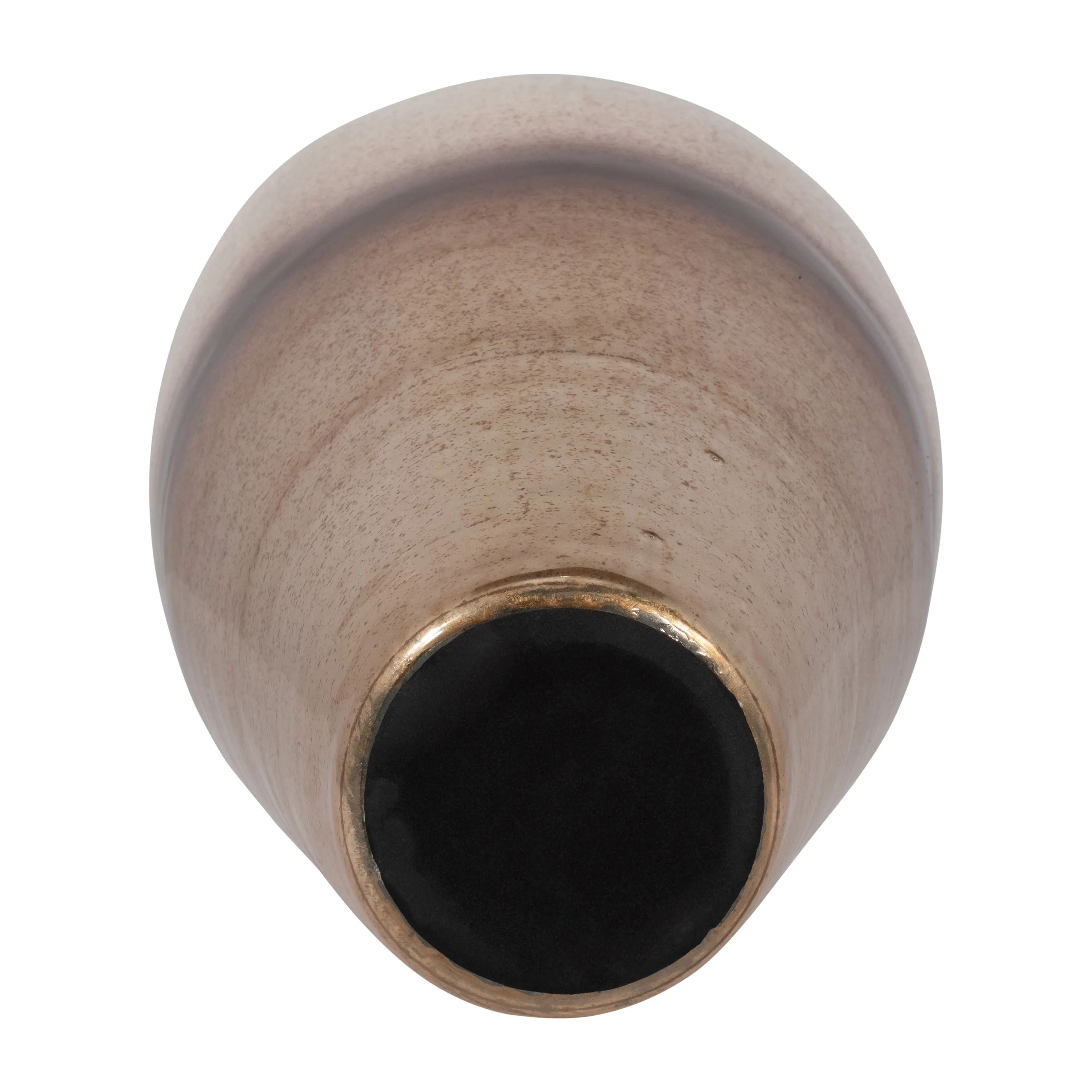GLASS, 27" VASE METAL SWIRL TOPPER, 2-TONE BRONZE
