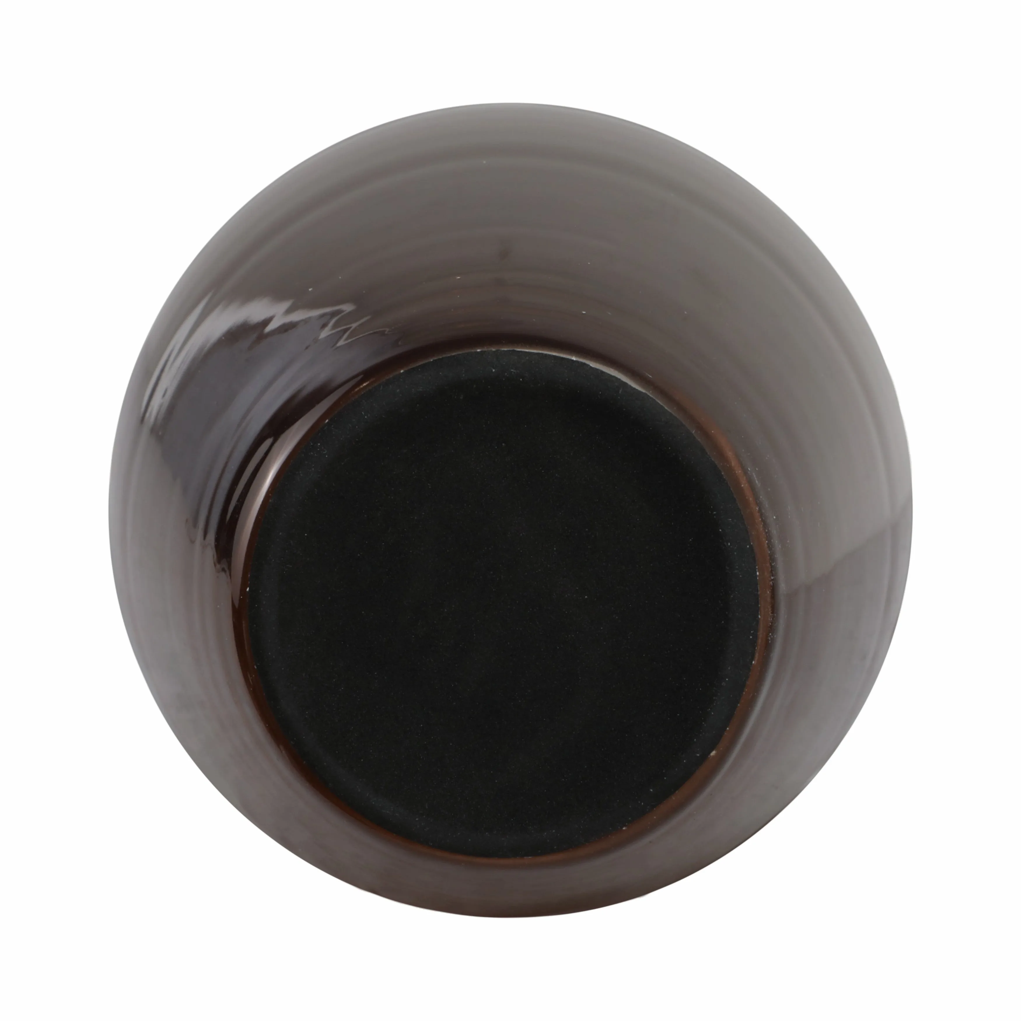 GLASS, 31" VASE WITH CROWN TOP, BROWN