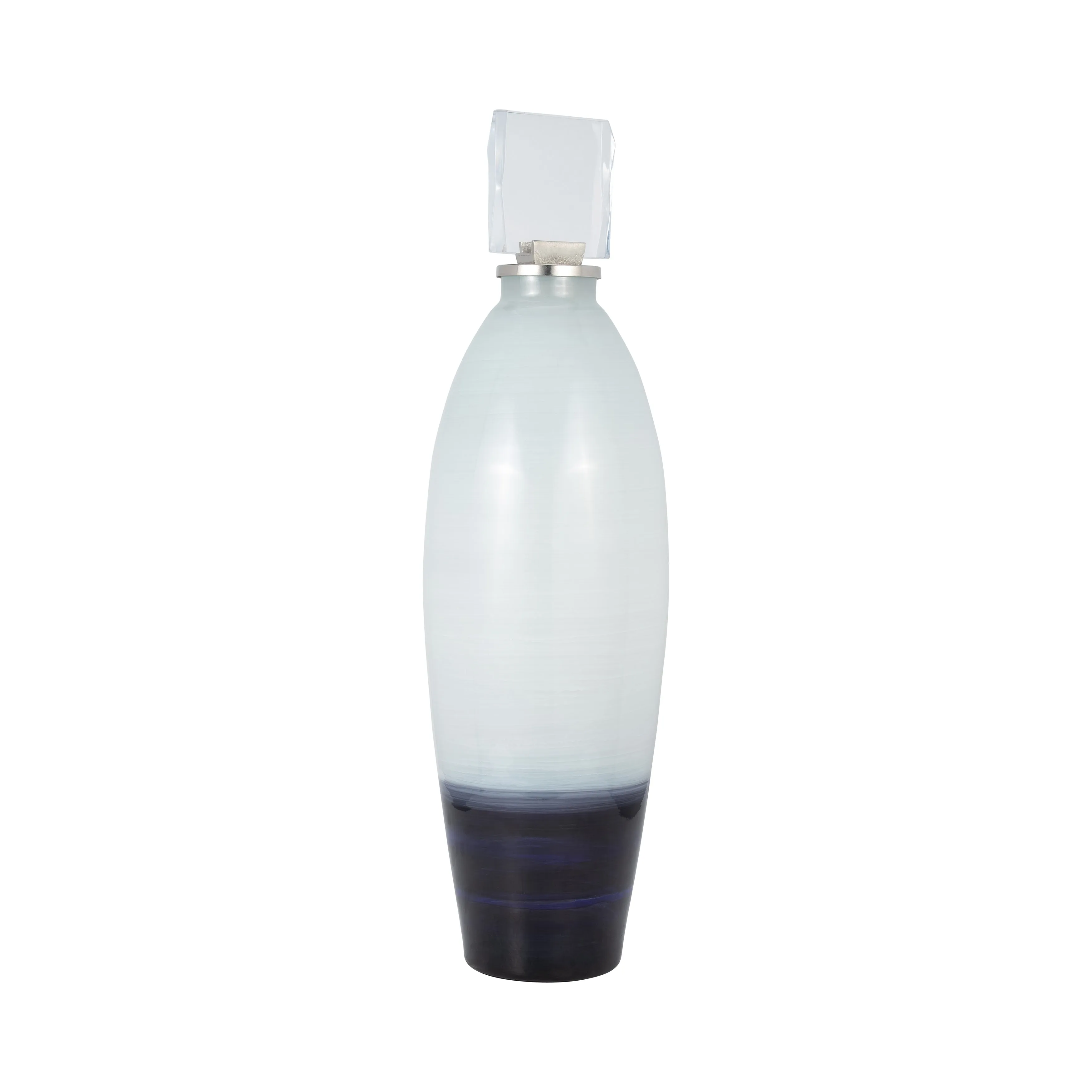GLASS, 32" VASE ACRYLIC DETAIL, 2-TONE WHITE