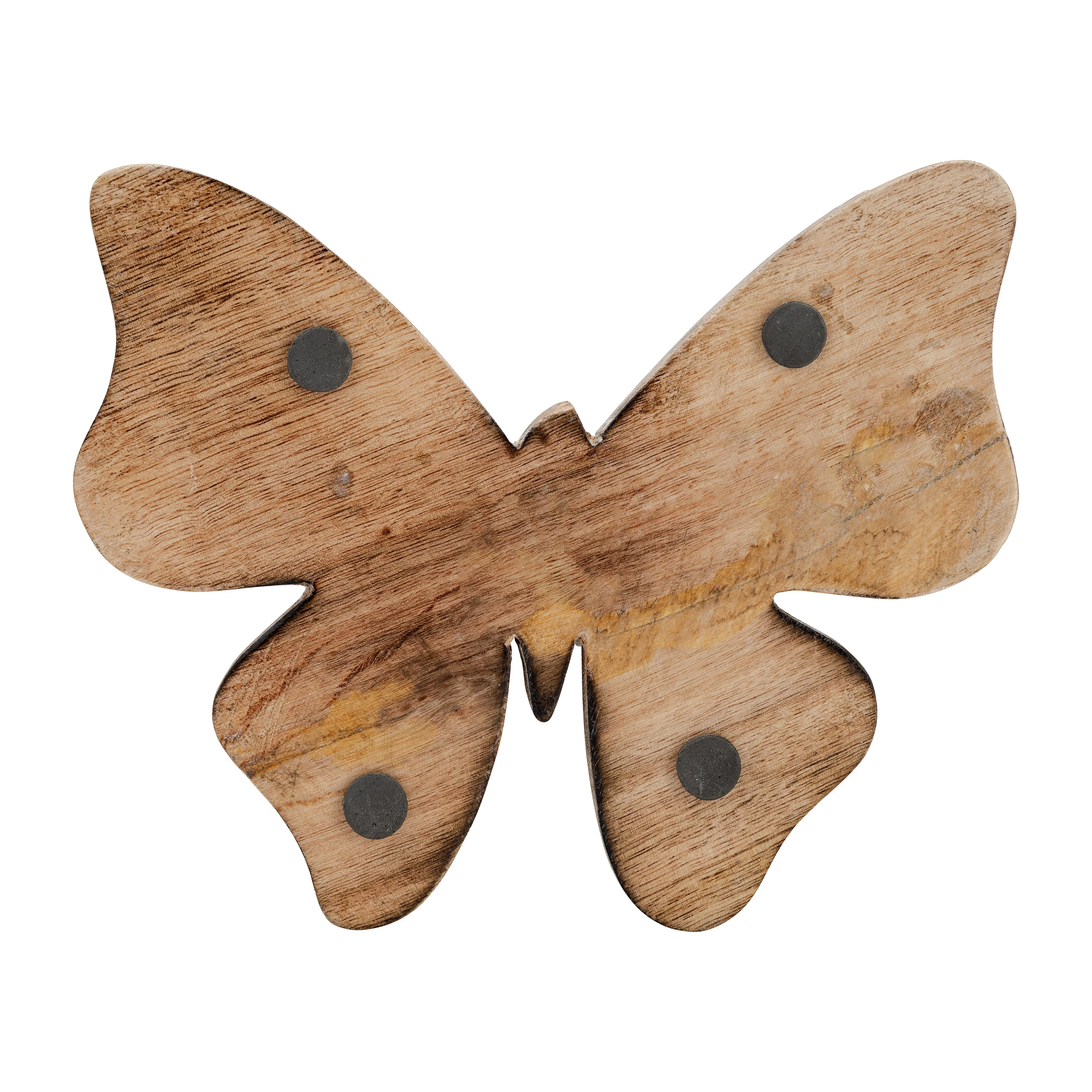 GLASS, 8" MOSAIC BUTTERFLY, WHITE