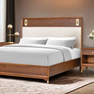 Hepburne Queen Bed Walnut