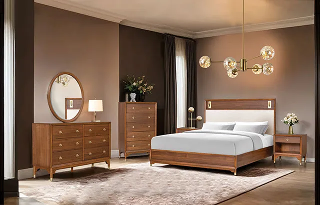 Hepburne Queen Bed Walnut