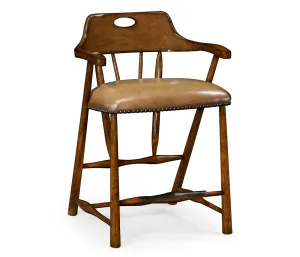 JC Edited - Casually Country Collection - Smokers Style Country Walnut Counter Stool