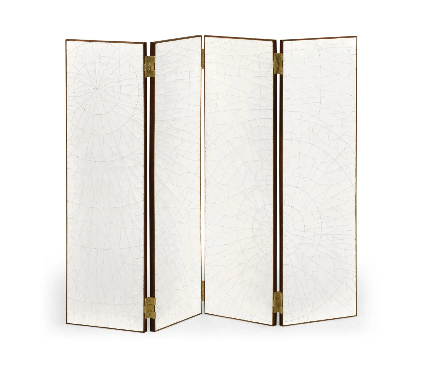 JC Modern - Eclectic Collection - Crackle Ceramic Lacquered Folding Screen