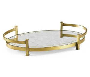 JC Modern - Luxe Collection - glomis & Gilded Iron Oval Tray