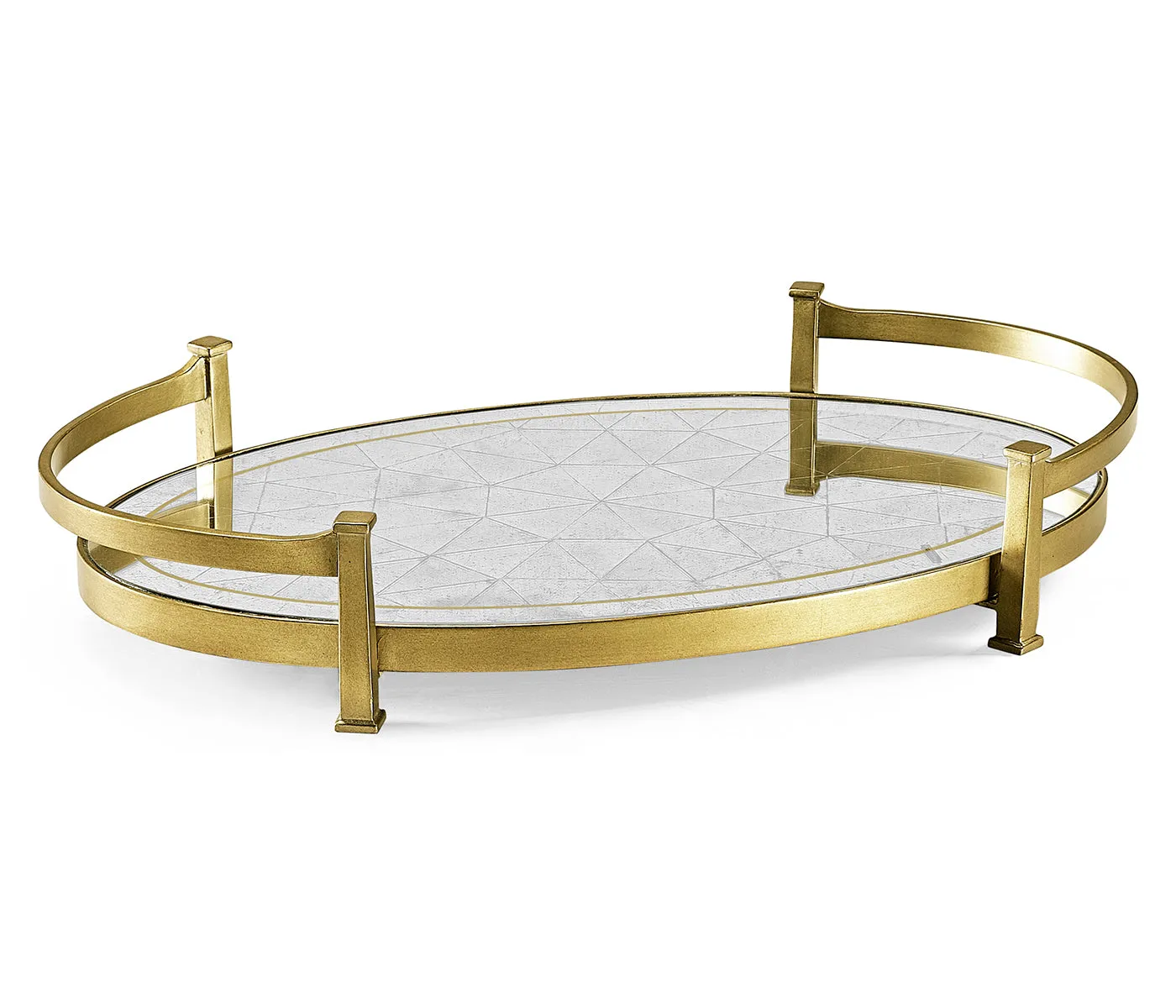 JC Modern - Luxe Collection - glomis & Gilded Iron Oval Tray