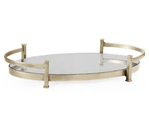 JC Modern - Luxe Collection - glomis & Silver Iron Oval Tray
