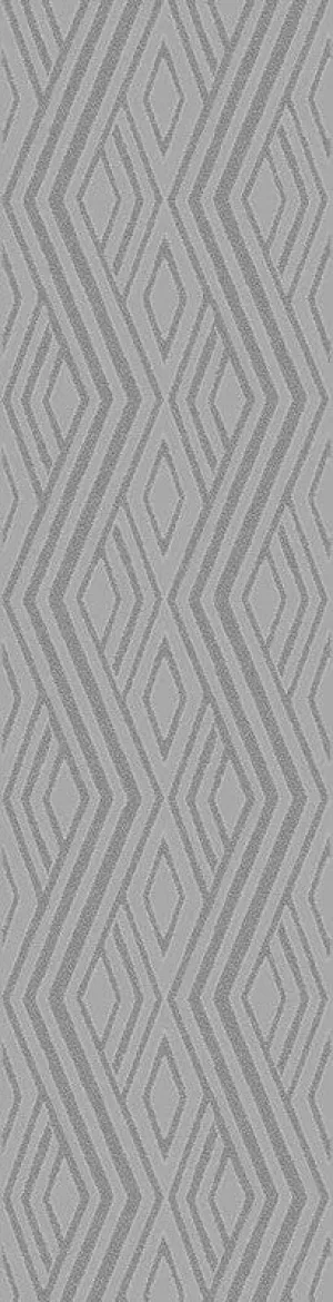Light Gray Rug with Geometric Pattern