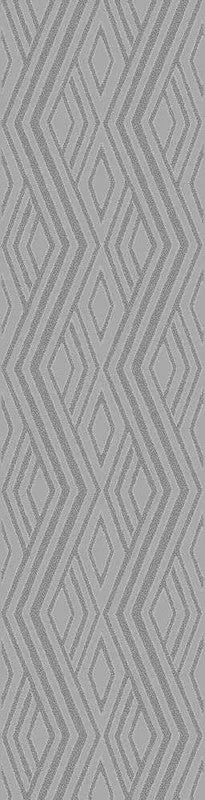 Light Gray Rug with Geometric Pattern